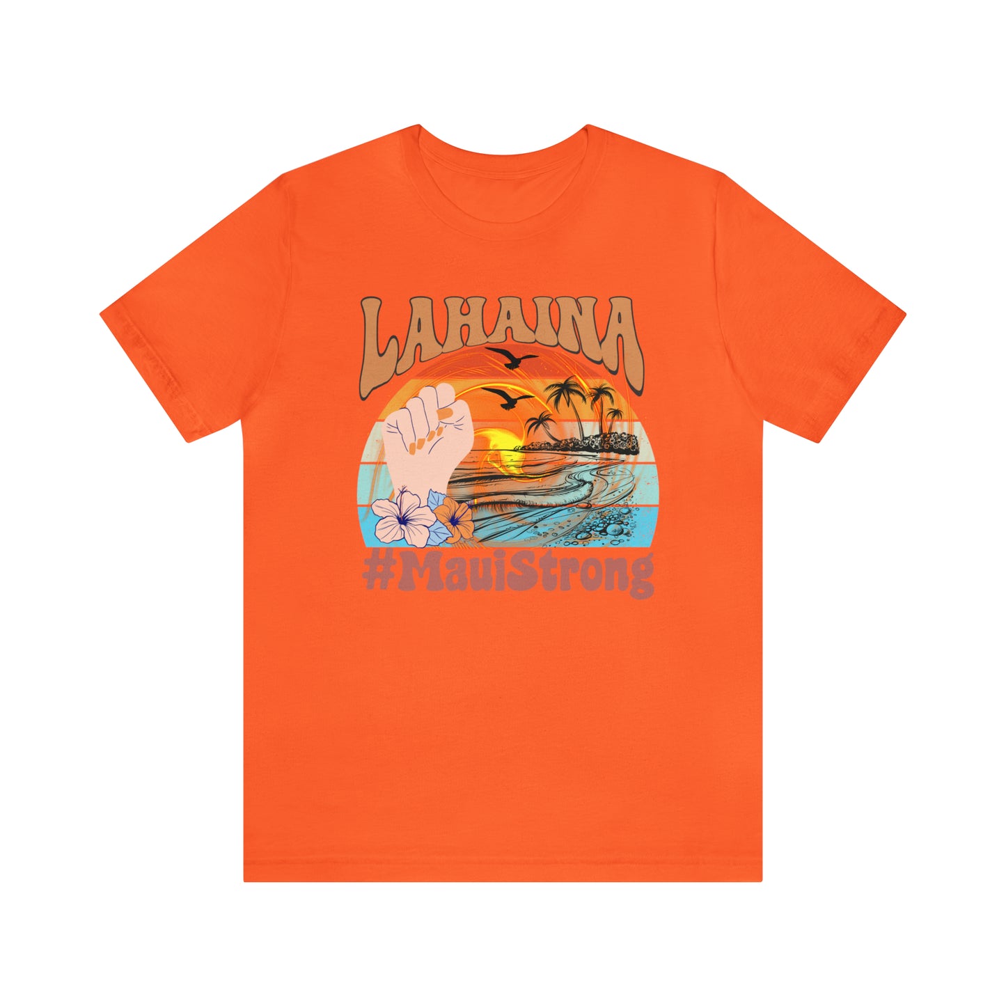 Maui Strong Shirt, Lahaina Banyan Tree T-Shirt, Maui Hawaii Shoreline Tshirt, Profits Donated Support Maui Fire, T598