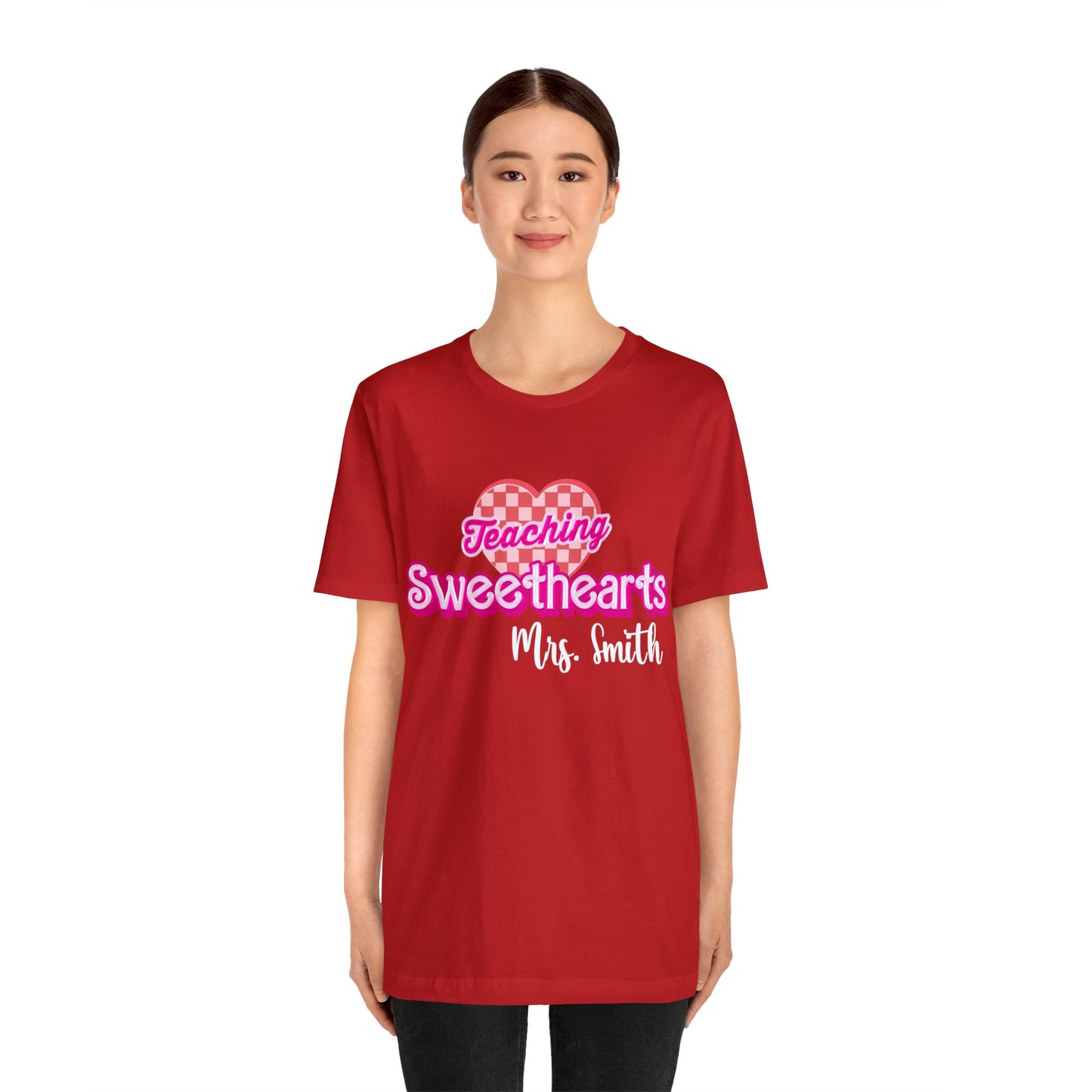 Personalized Teaching Sweethearts Valentines Day Shirt, Teacher Valentine's Day Shirts for Teachers, Gift Sweater for Hearts Day, T1274