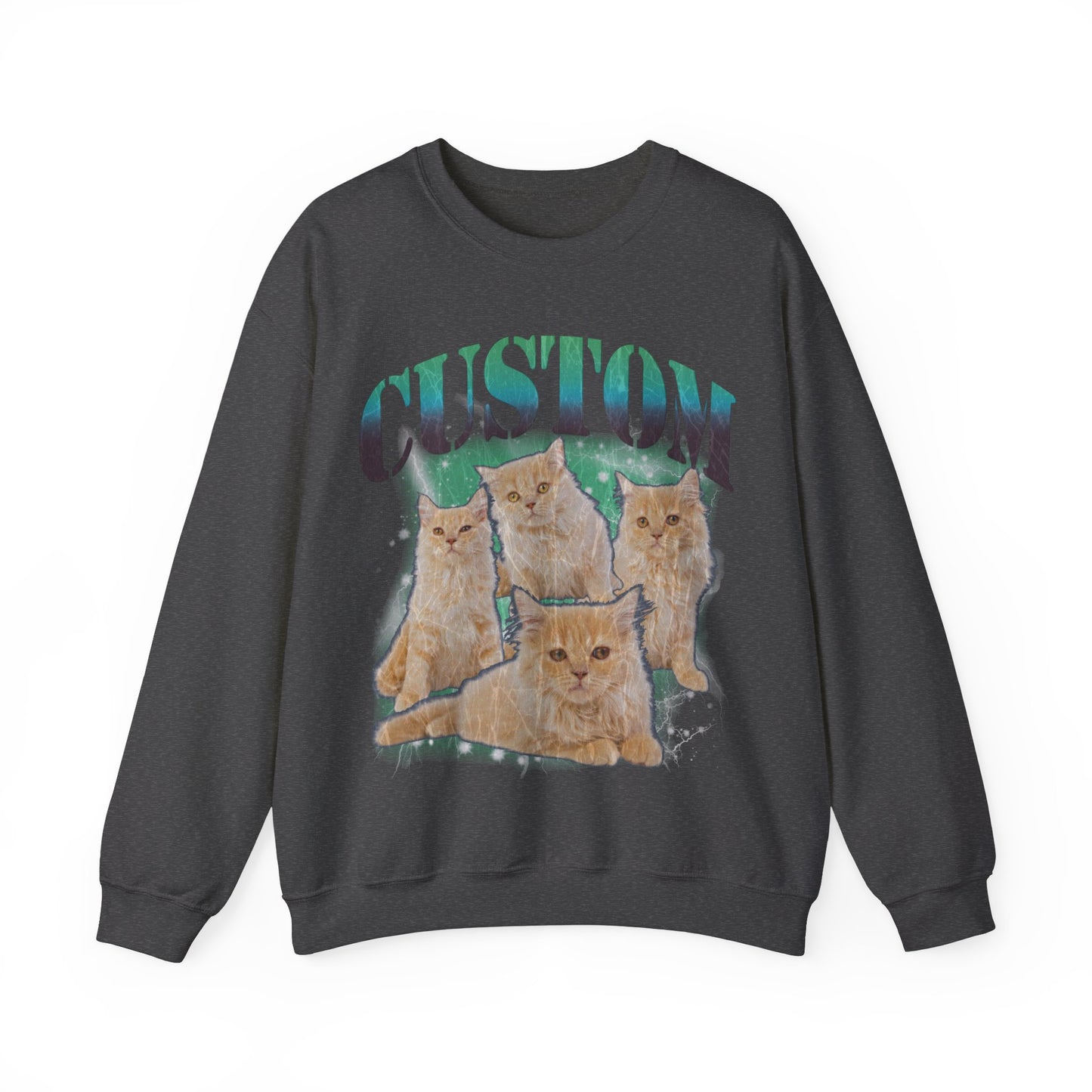 Retro Custom Cat Bootleg Tee, Custom Cat Sweatshirt, Custom Cat Lover Gift, Custom dog portrait, Vintage Funny Cat Sweatshirt, S1395