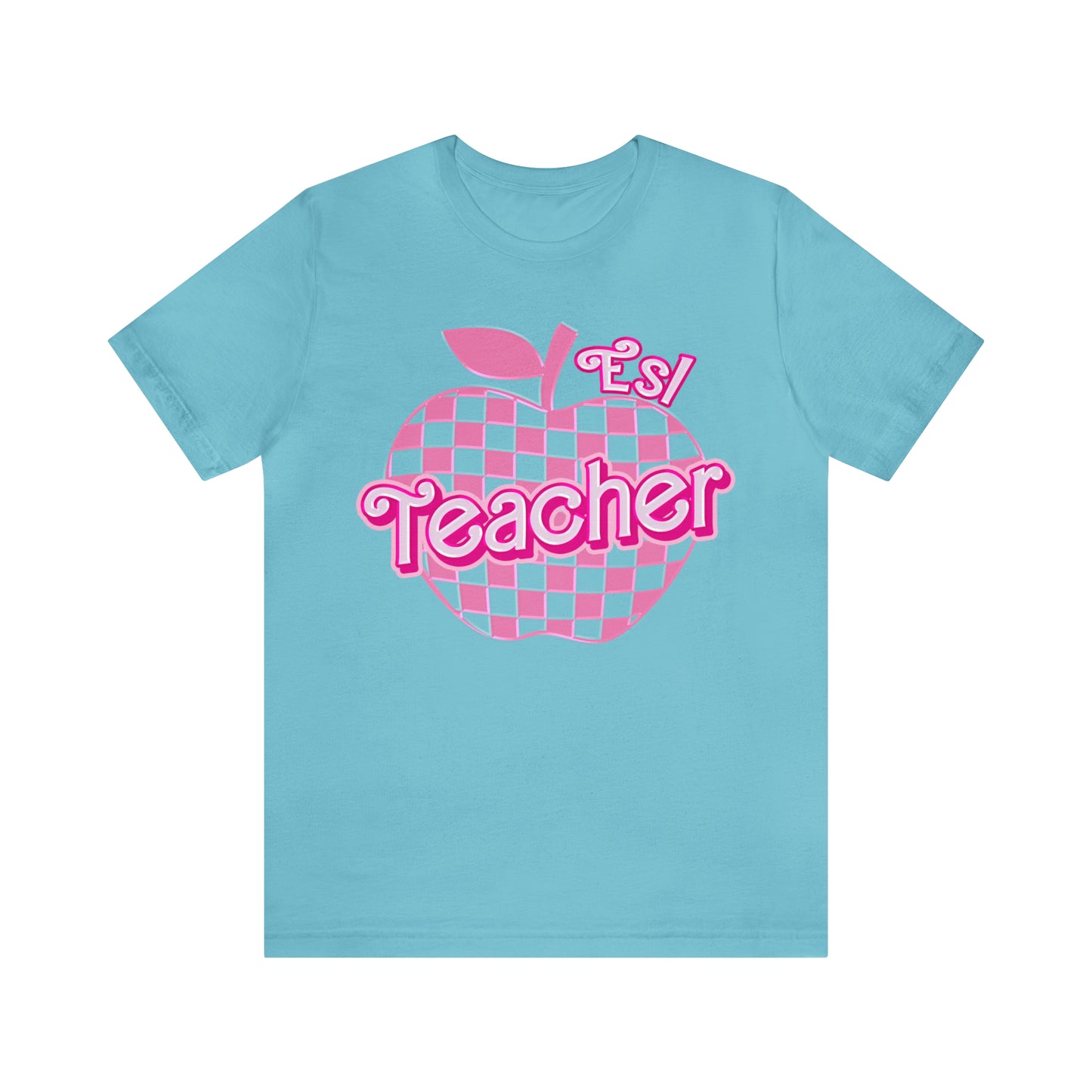 Esl teacher shirt, Pink Teacher Shirts, Teacher Appreciation Checkered Tee, Gifts for Teachers, Retro Teacher Shirt, Teacher Era, T800