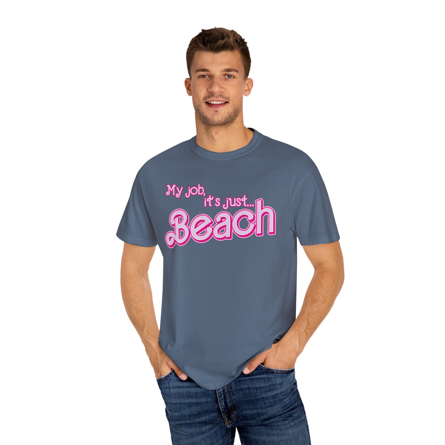 My Job Is Beach Shirt Tee , Beach Shirt Actually, My Job It Is Just Beach Shirt, Hot Pink Lady Shirt, Funny Gift For Beach Tee, CC805