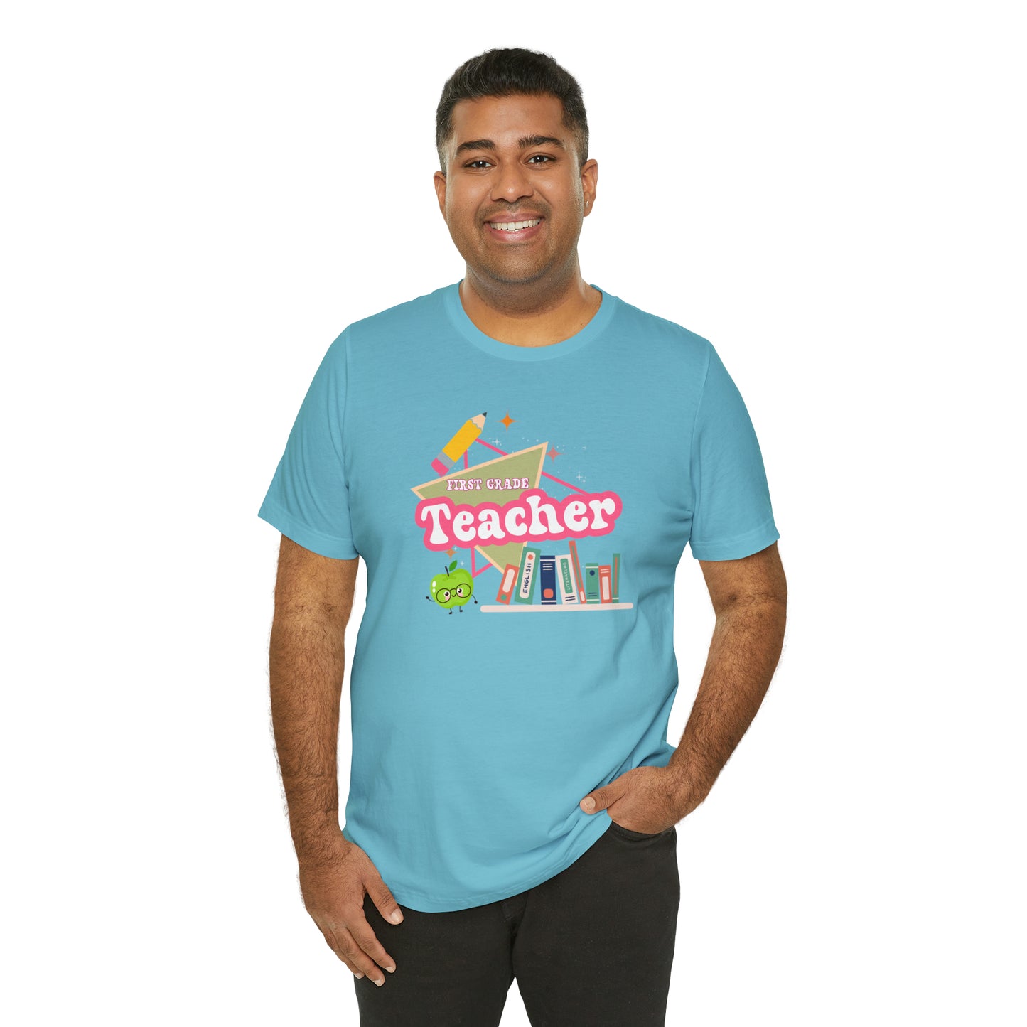 First grade teacher shirt, 1st grade shirt, 90s shirt, 90s teacher shirt, colorful school shirt, colorful teacher shirt, T542