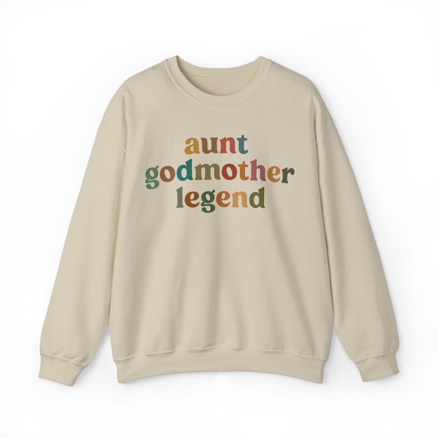 Aunt Godmother Legend Sweatshirt, Cute Godmother Gift from Goddaughter, Godmother Proposal , Retro Godmother Gift for Baptism, S1034