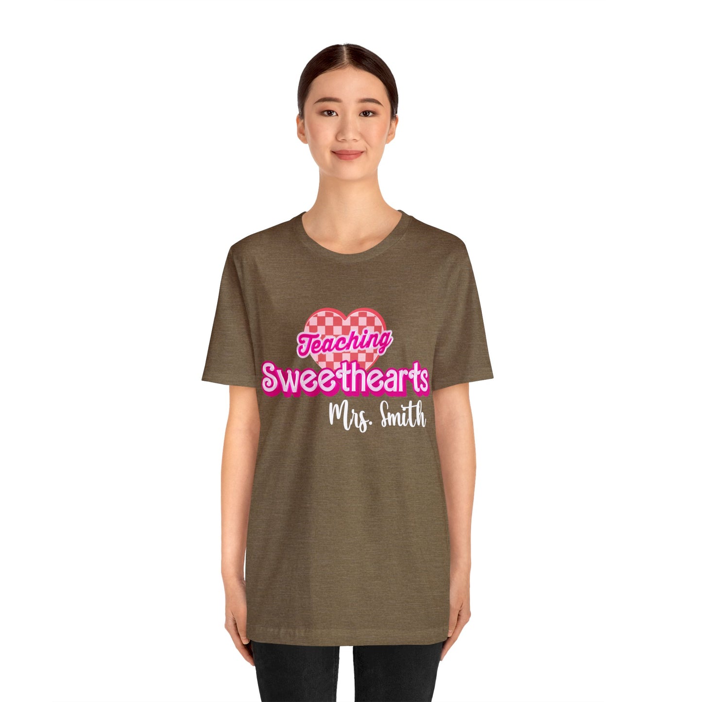 Personalized Teaching Sweethearts Valentines Day Shirt, Teacher Valentine's Day Shirts for Teachers, Gift Sweater for Hearts Day, T1274