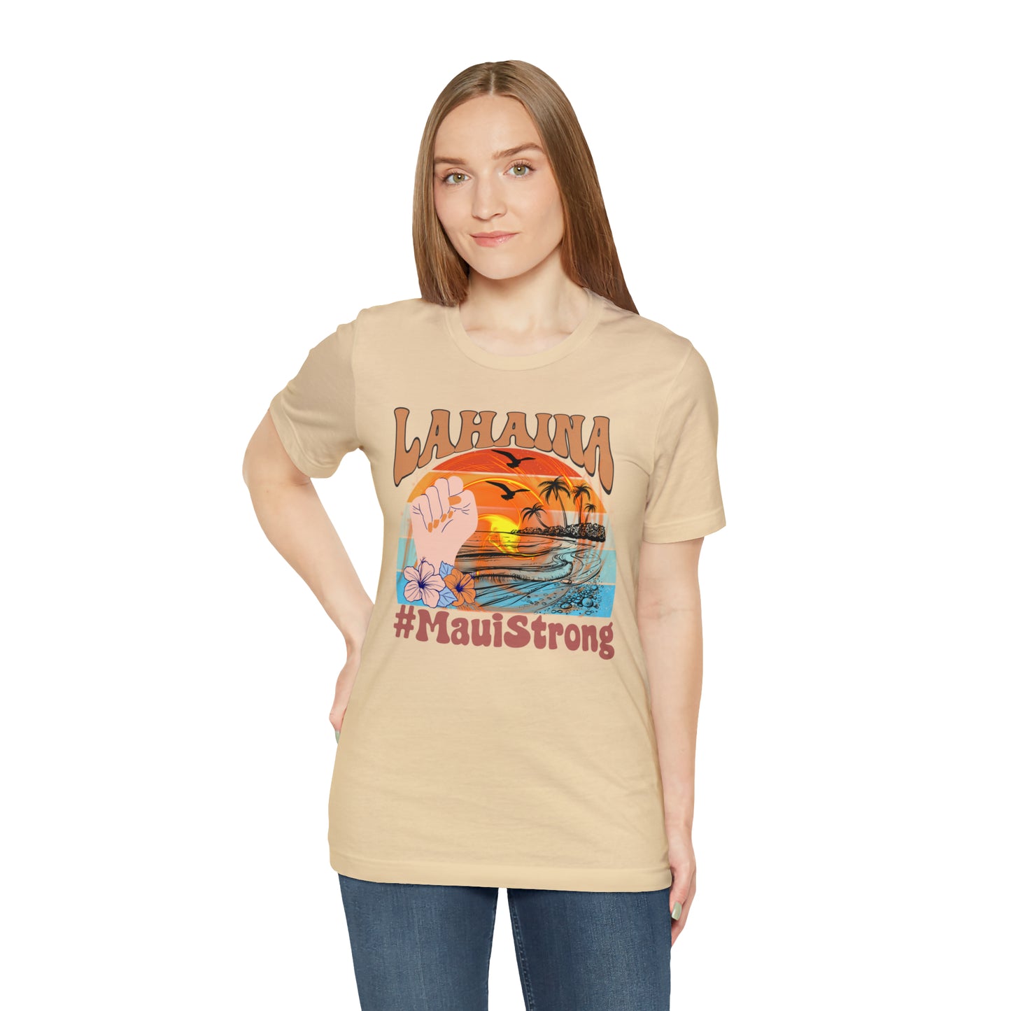 Maui Strong Shirt, Lahaina Banyan Tree T-Shirt, Maui Hawaii Shoreline Tshirt, Profits Donated Support Maui Fire, T598