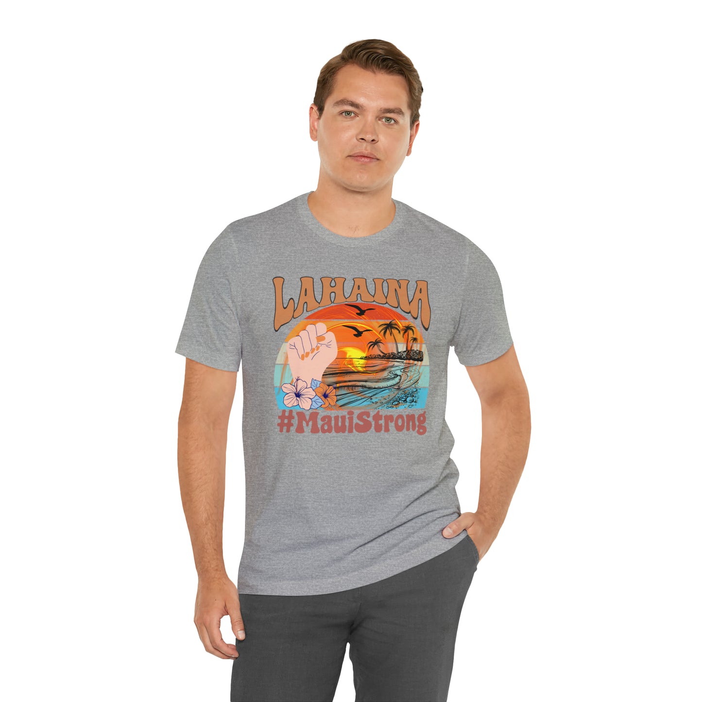 Maui Strong Shirt, Lahaina Banyan Tree T-Shirt, Maui Hawaii Shoreline Tshirt, Profits Donated Support Maui Fire, T598