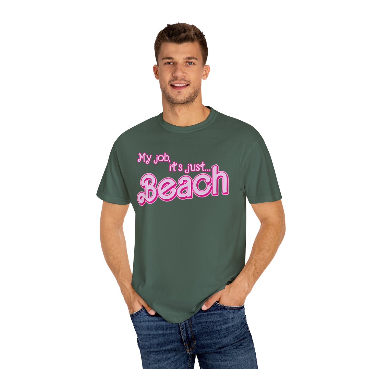 My Job Is Beach Shirt Tee , Beach Shirt Actually, My Job It Is Just Beach Shirt, Hot Pink Lady Shirt, Funny Gift For Beach Tee, CC805
