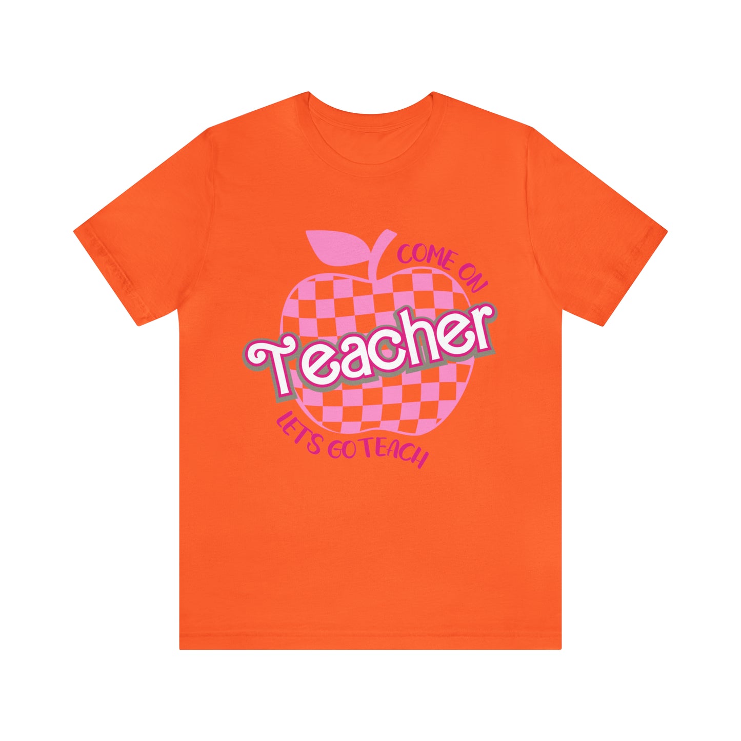 Come On Let's Go Teach Teacher Shirt, Trendy Teacher shirt, Retro Back to school, Teacher Appreciation Checkered Teacher Tee, T724