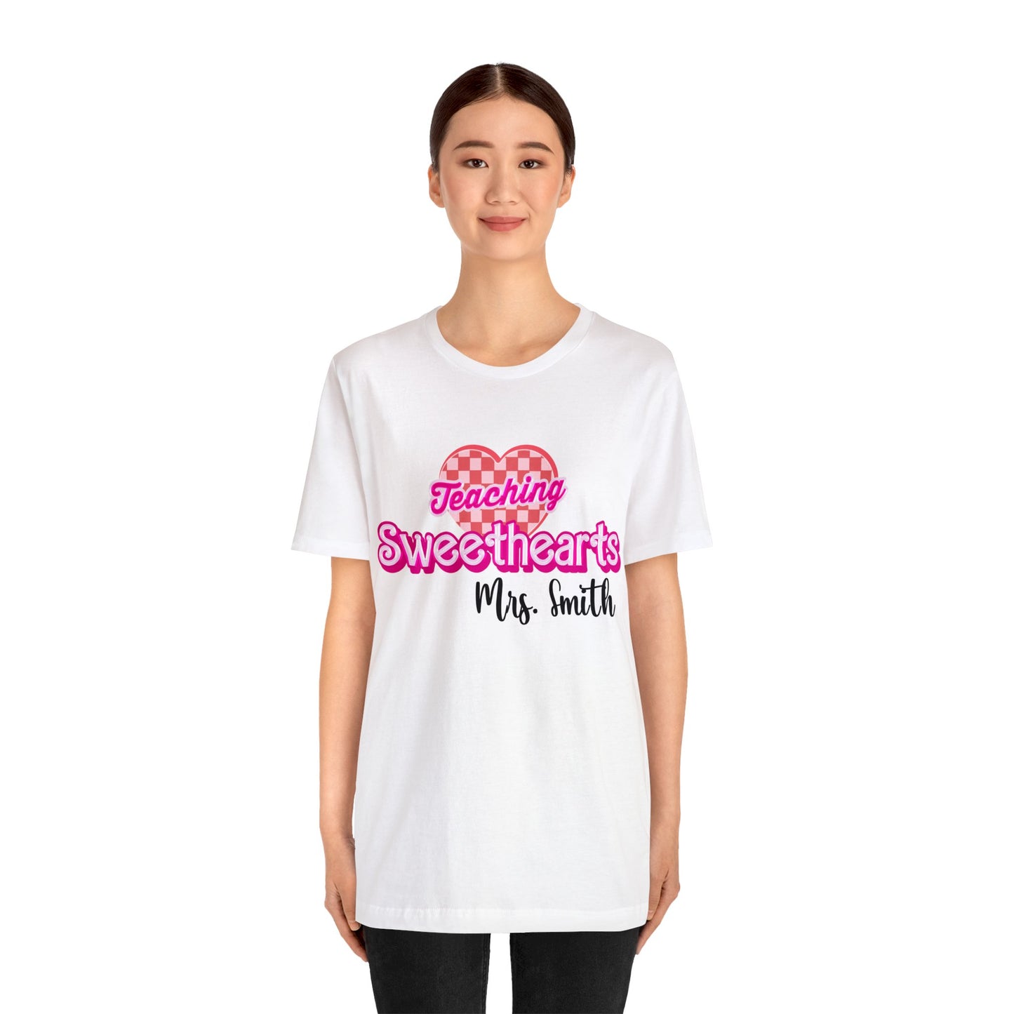 Personalized Teaching Sweethearts Valentines Day Shirt, Teacher Valentine's Day Shirts for Teachers, Gift Sweater for Hearts Day, T1274