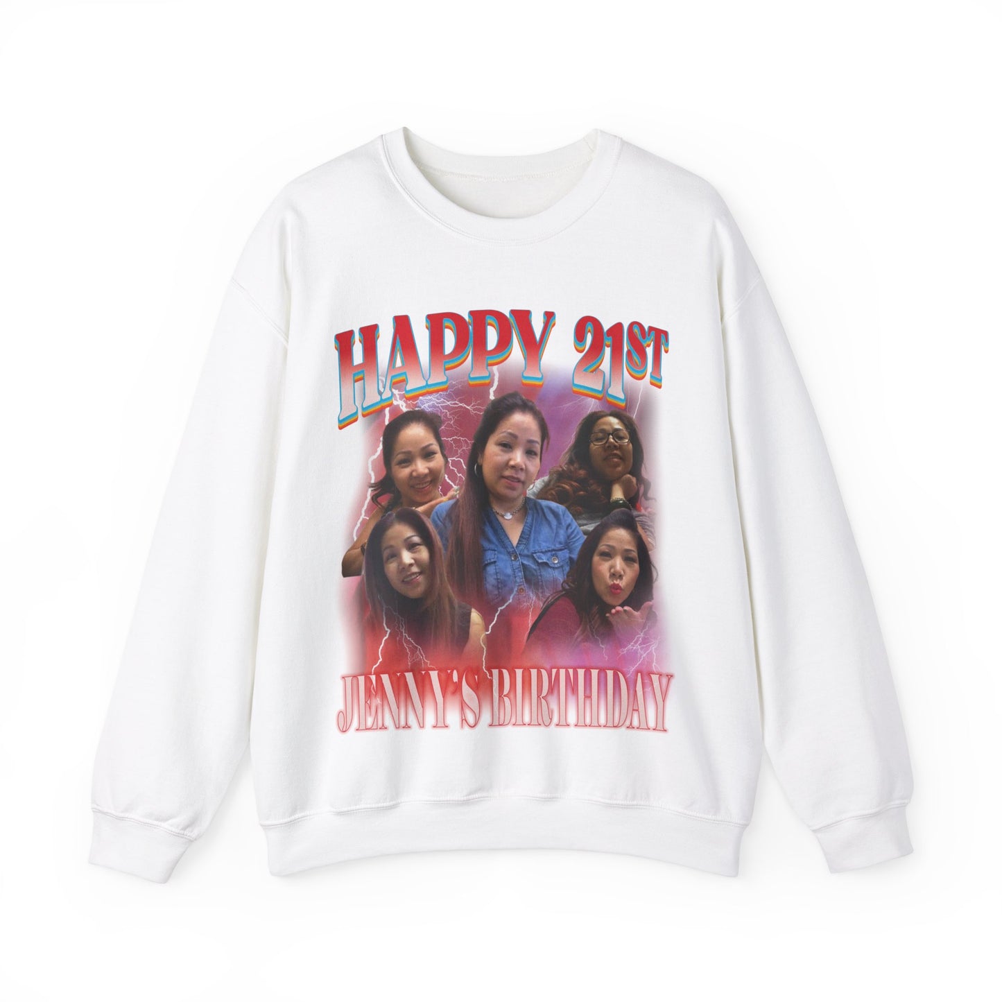 Custom 21st birthday sweatshirt, Custom Bootleg Rap sweatshirt, 21st birthday gifts, Vintage Graphic Sweatshirt, 18th birthday gift, S1447