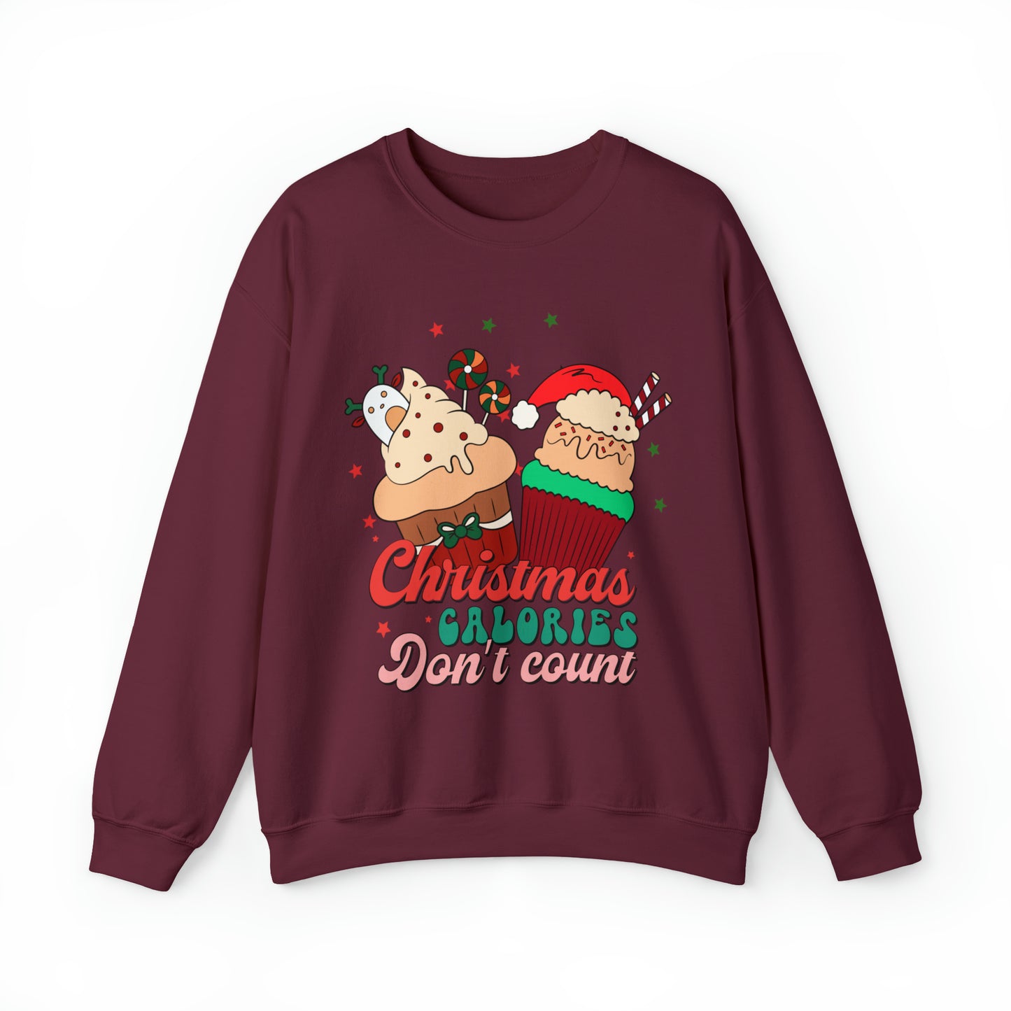 Christmas Calories Don't Count Sweatshirt, Funny Christmas Sweatshirt, Christmas Gift, Xmas calories Sweatshirt, Christmas calories, SW871