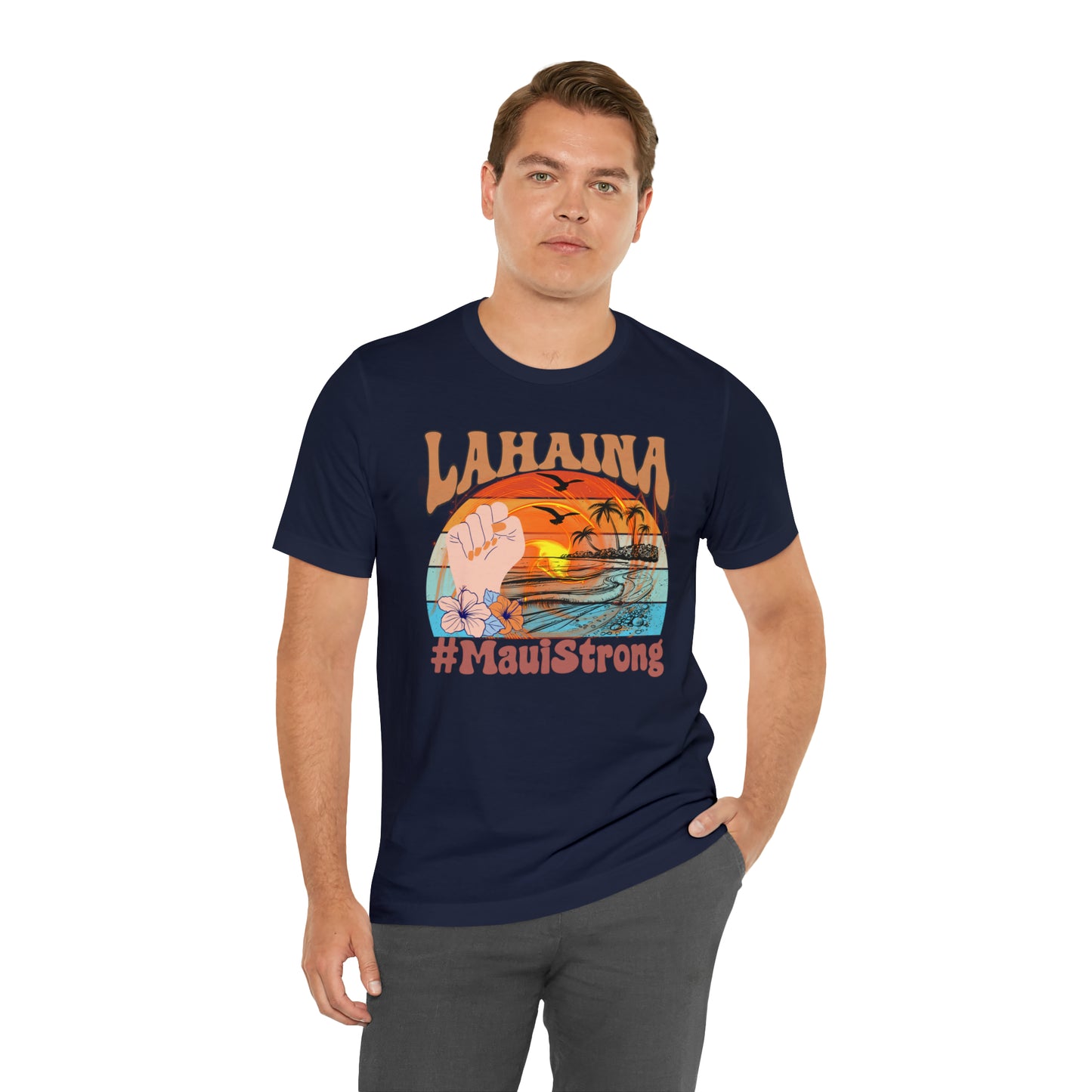 Maui Strong Shirt, Lahaina Banyan Tree T-Shirt, Maui Hawaii Shoreline Tshirt, Profits Donated Support Maui Fire, T598