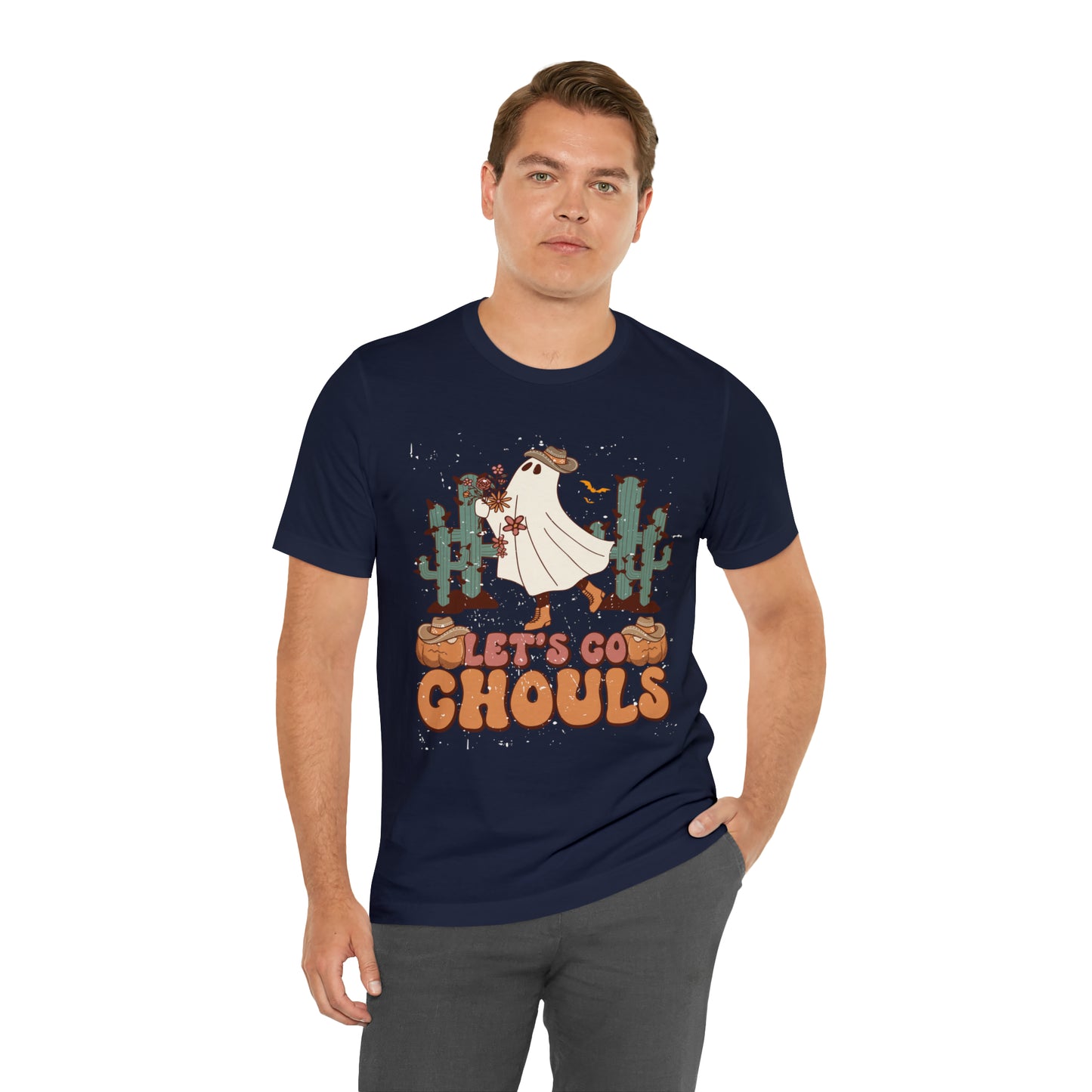 Lets Go Ghouls Shirt, Spooky Season Tee, Retro Halloween Cowgirl Shirt, Cowgirl Halloween Shirt, Vintage Ghost Shirt, T762