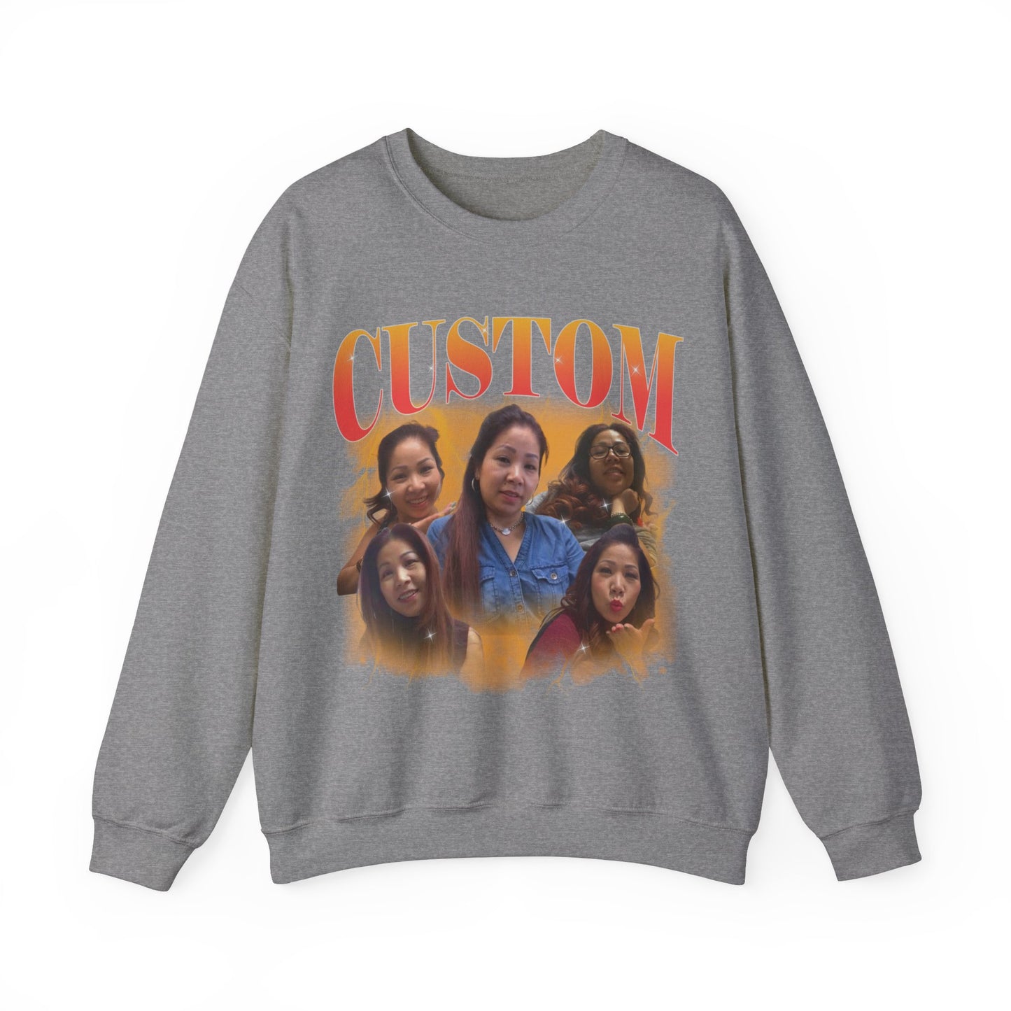 Custom Your Own Bootleg Tee, Retro Custom Bootleg Rap Tee, Custom Photo Sweatshirt, Insert Your Design Vintage Graphic 90s Sweatshirt, S1379