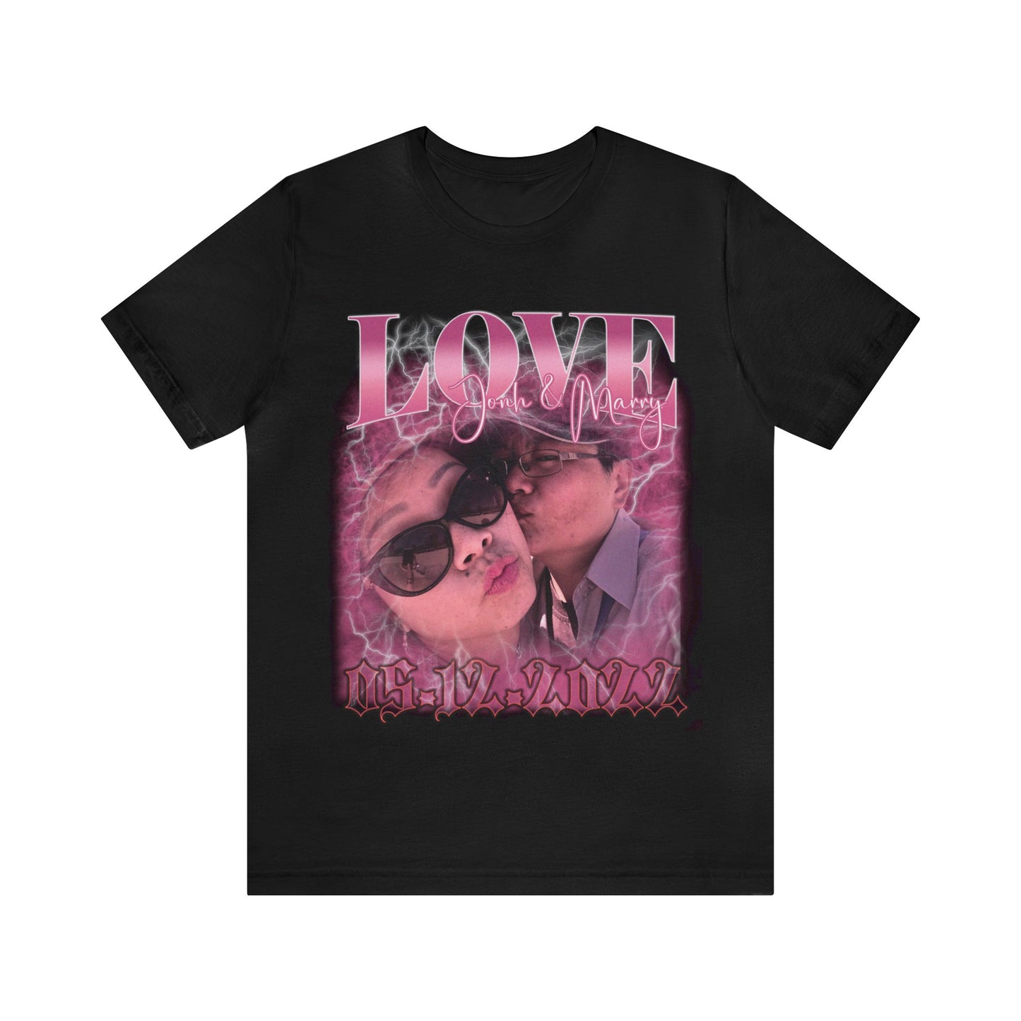 Custom 90s Vintage Bootleg Tee for couple, Custom shirt for couple, Custom bootleg tee photo shirt for lover, couple shirt for lover, T1330