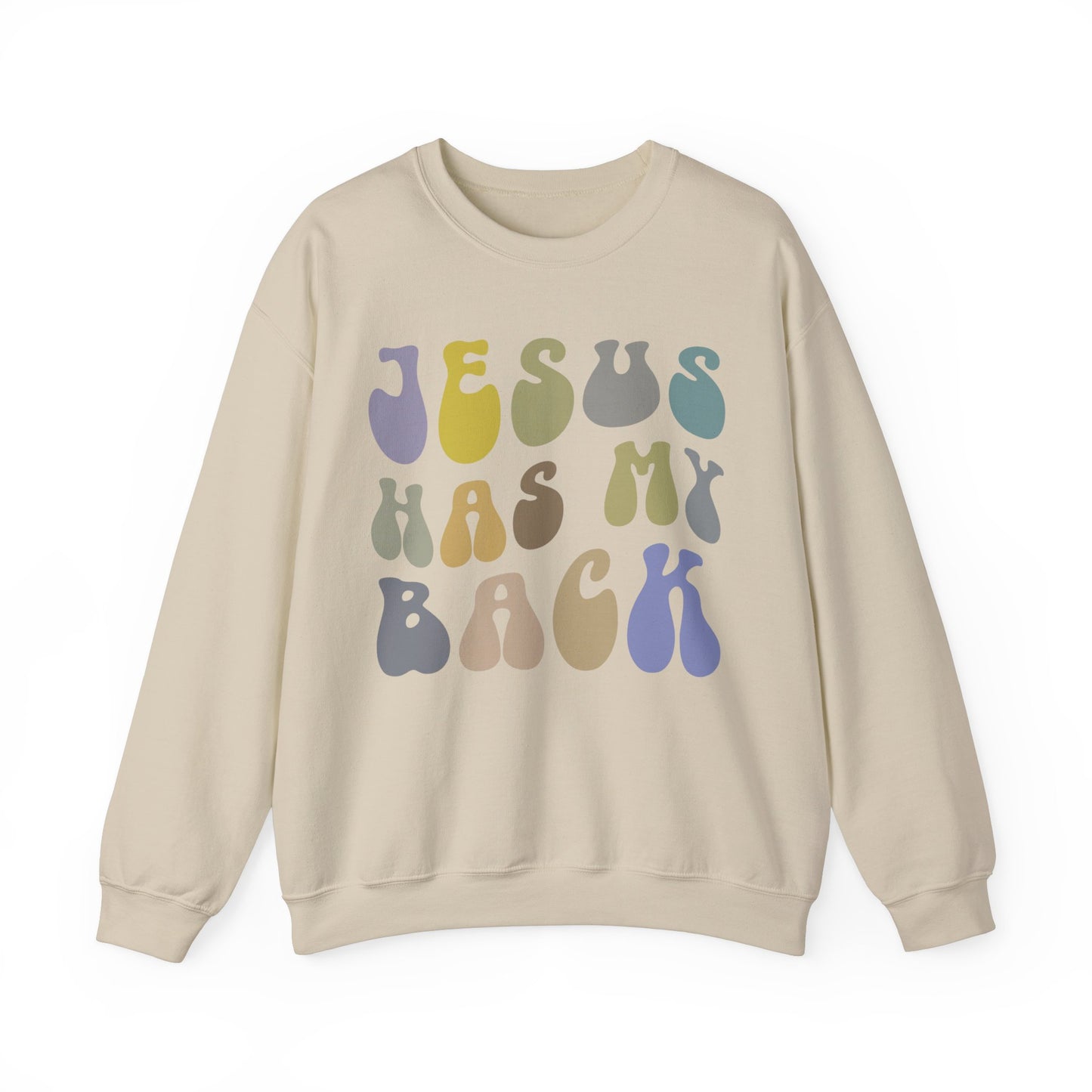 Jesus Has My Back Sweatshirt Religious Women Sweatshirt, Christian Sweatshirt for Mom, Jesus Lover Sweatshirt, Godly Woman Sweatshirt, S1233