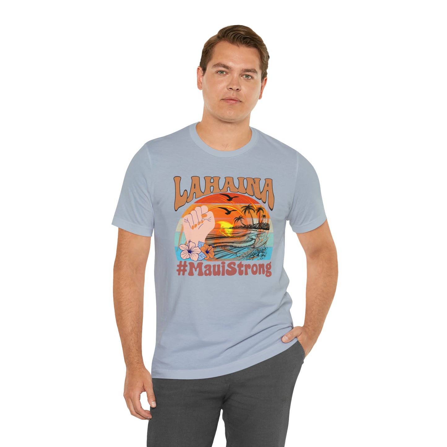 Maui Strong Shirt, Lahaina Banyan Tree T-Shirt, Maui Hawaii Shoreline Tshirt, Profits Donated Support Maui Fire, T598