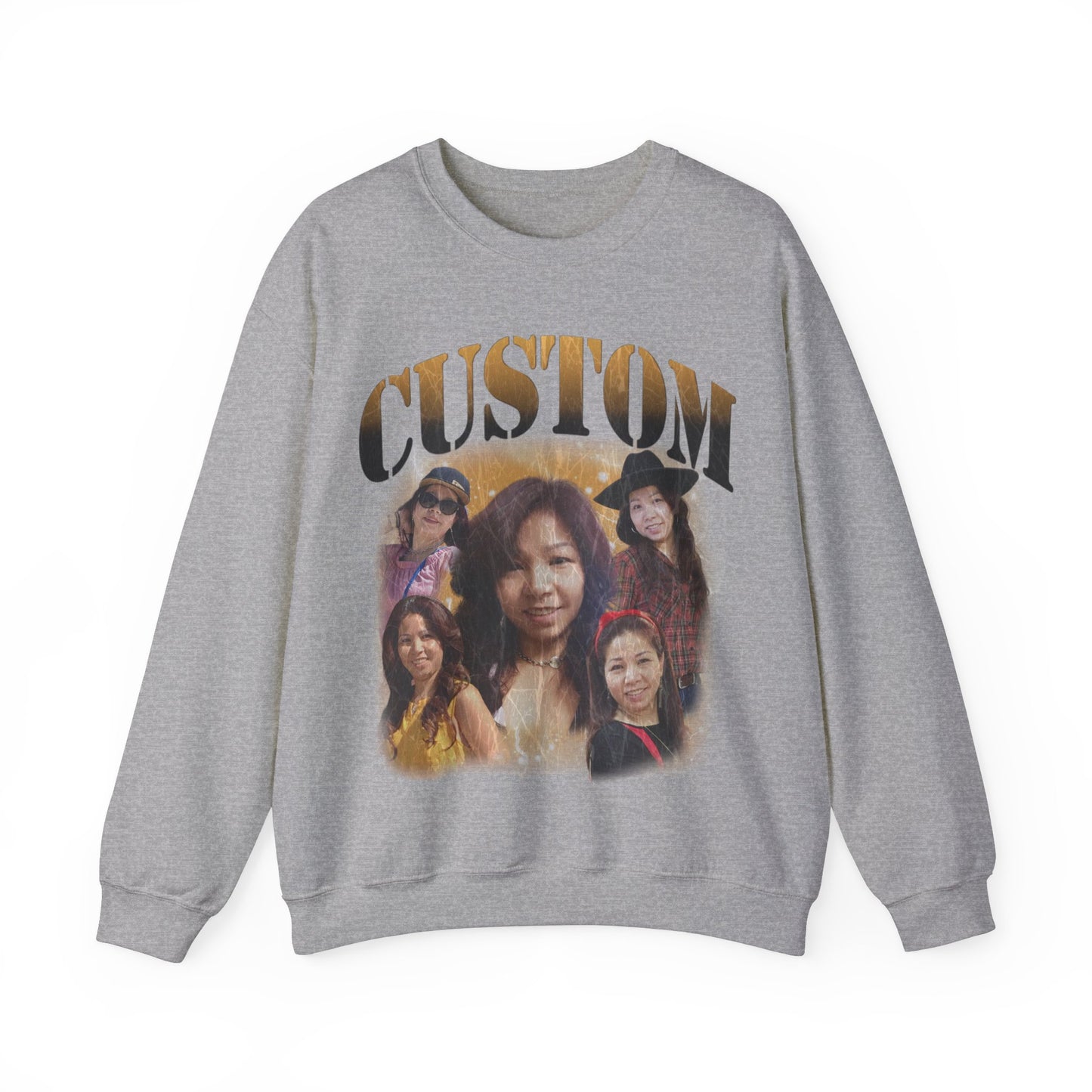 Retro Custom Bootleg Rap Sweatshirt, Custom Cat Lover Gift, Custom Retro Portrait Sweatshirt, Vintage Funny Bootleg Sweatshirt, S1400
