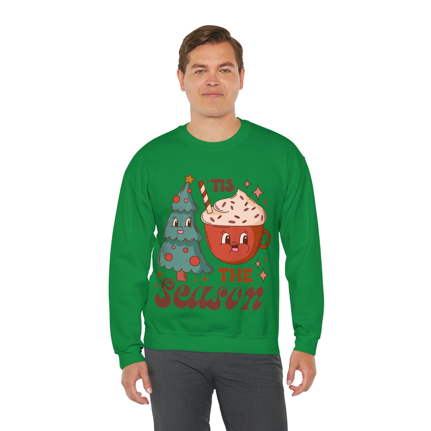Christmas Tis The Season Sweatshirt, Merry Christmas Shirt, Christmas Tree Sweater, Christmas Tree shirt, Christmas Cake Sweatshirt, S887