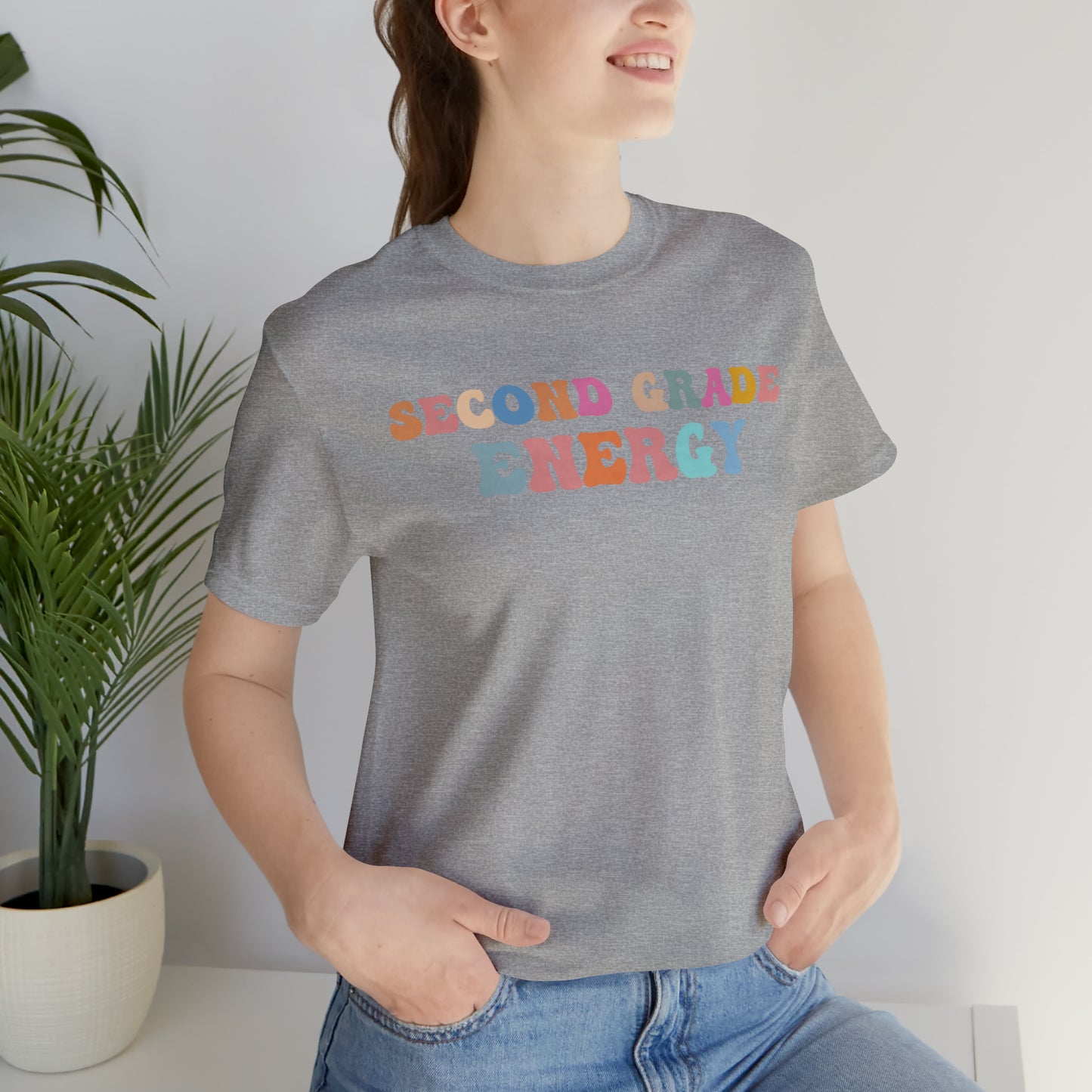 Cute Teacher Shirt, Second Grade Energy Shirt, Shirt for Second Grade, Teacher Appreciation Shirt, Best Teacher Shirt, T494