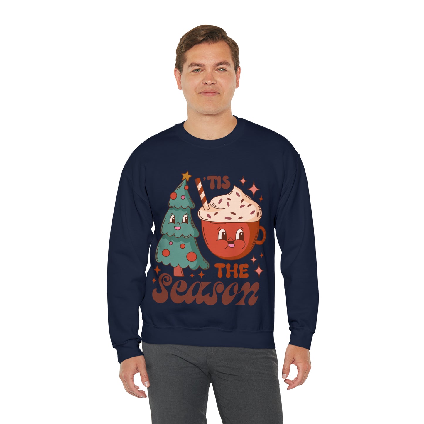 Christmas Tis The Season Sweatshirt, Merry Christmas Shirt, Christmas Tree Sweater, Christmas Tree shirt, Christmas Cake Sweatshirt, S887