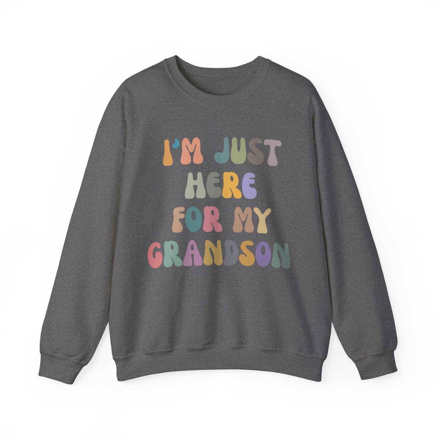 I'm Just Here for My Grandson Sweatshirt, Best Grandmother Sweatshirt, Supportive Grandma Sweatshirt, Gift for Granny from Grandson, S1073