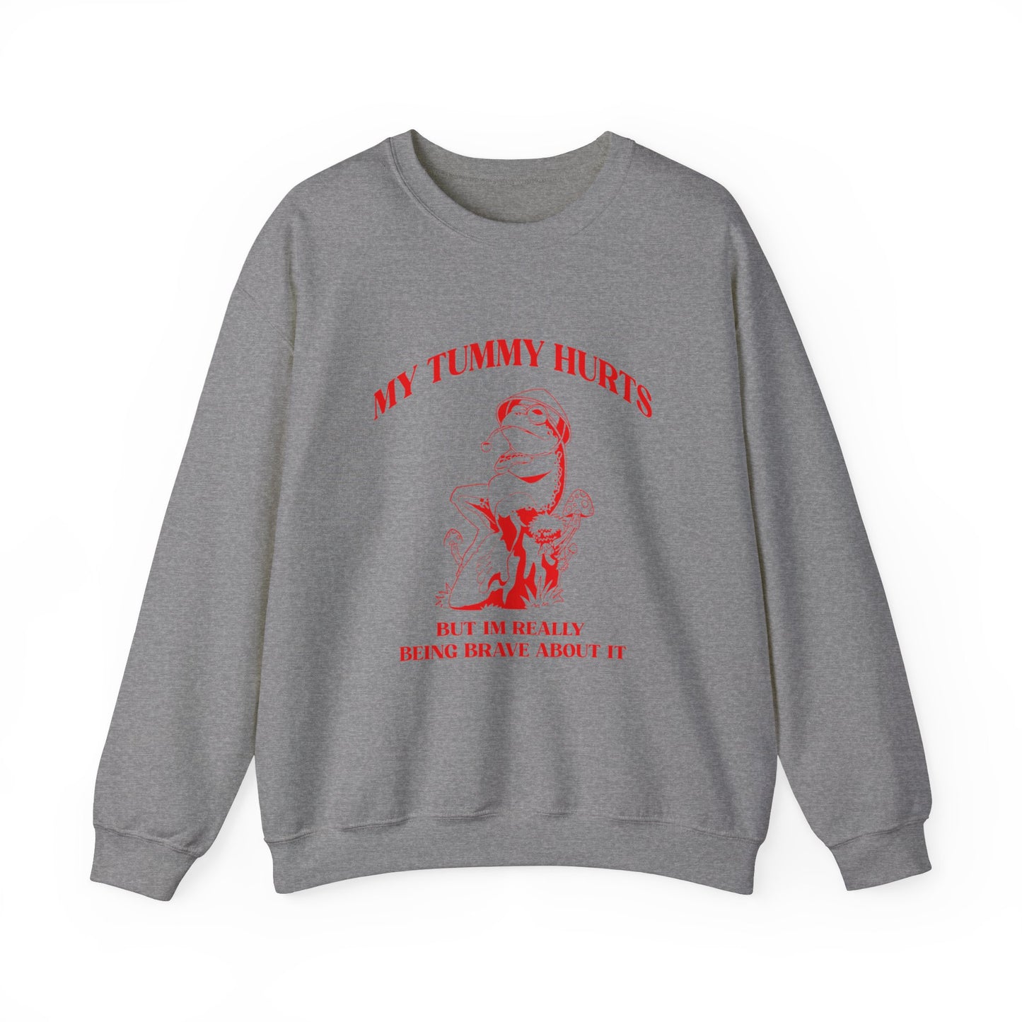 My Tummy Hurts But Im Really Being Brave About It Sweatshirt, Funny Bravery Sweatshirt, Chronic Illness Sweatshirt, Frog Sweatshirt, T1583