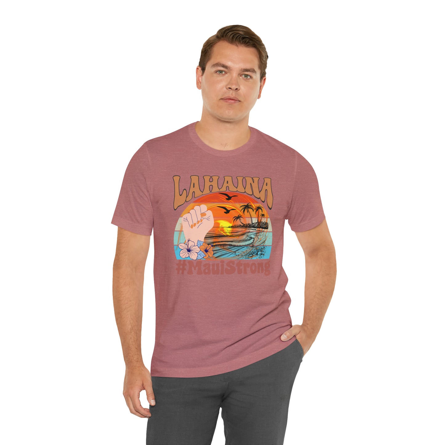 Maui Strong Shirt, Lahaina Banyan Tree T-Shirt, Maui Hawaii Shoreline Tshirt, Profits Donated Support Maui Fire, T598
