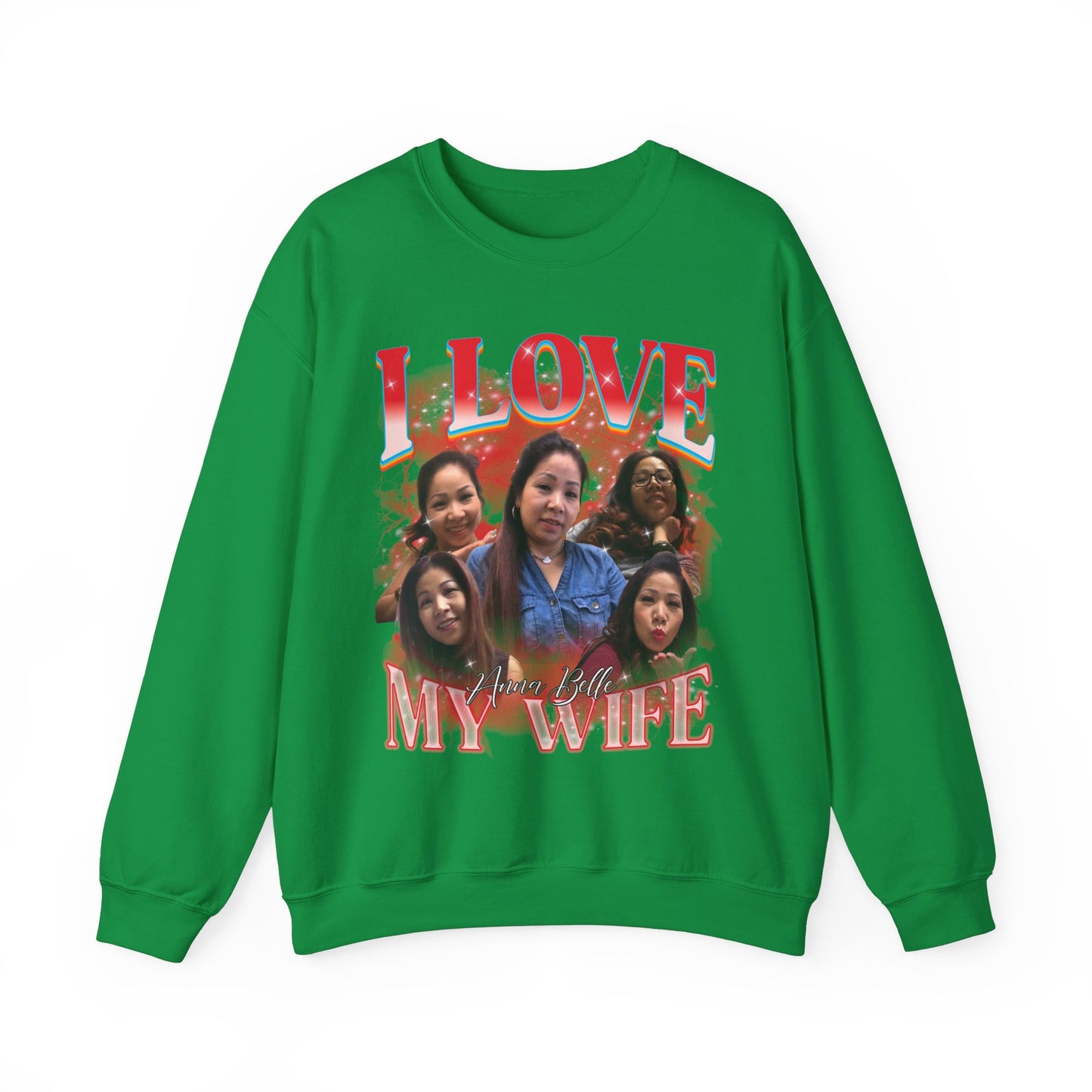 Custom Bootleg Rap Tee, I Love My Wife Sweatshirt, Custom Wife Photo Sweatshirt, Vintage Graphic 90s Tshirt, Valentine's Shirt Gift, SW1347