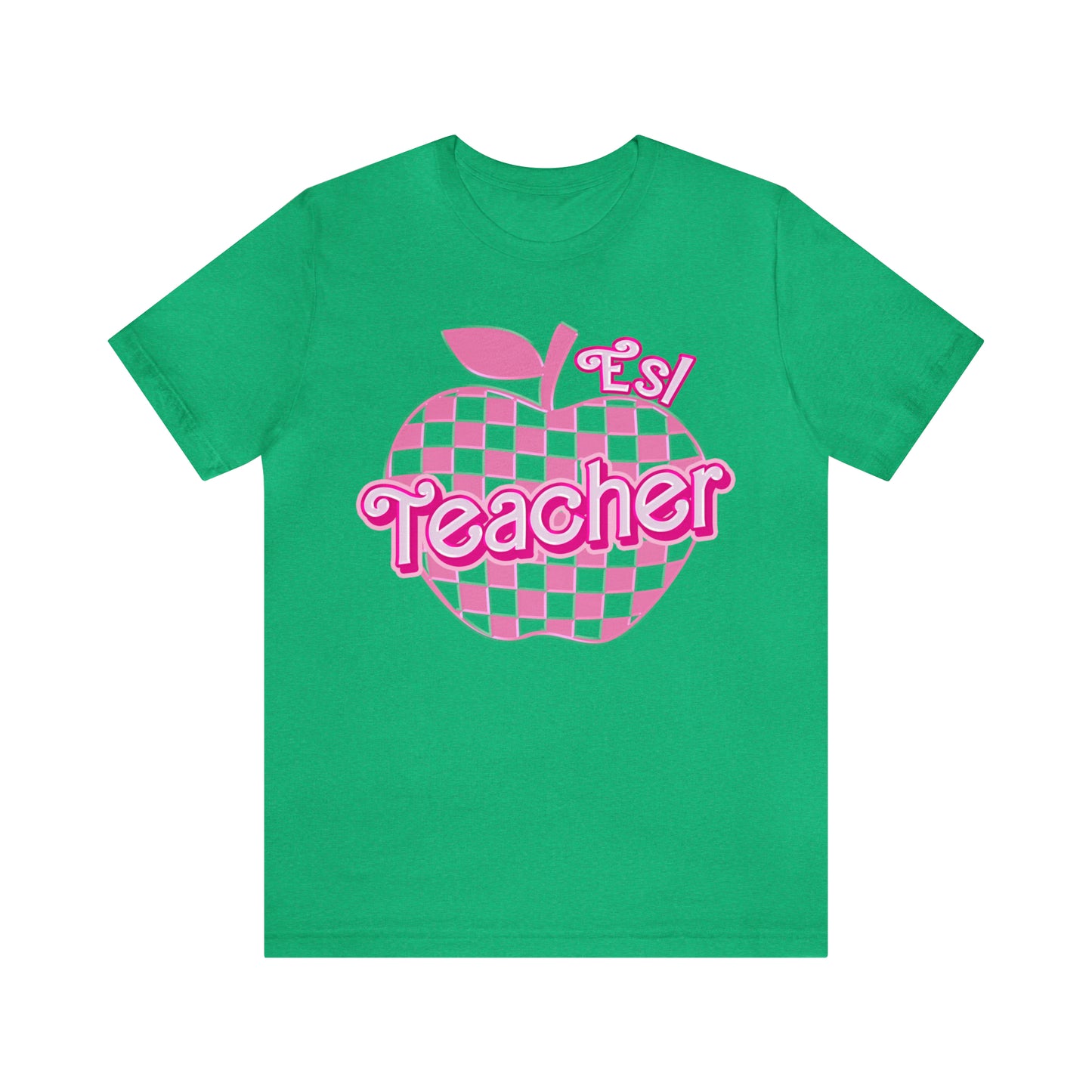 Esl teacher shirt, Pink Teacher Shirts, Teacher Appreciation Checkered Tee, Gifts for Teachers, Retro Teacher Shirt, Teacher Era, T800
