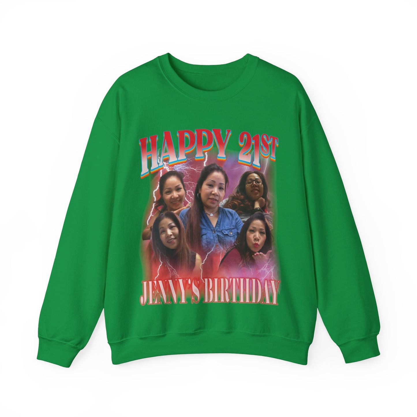 Custom 21st birthday sweatshirt, Custom Bootleg Rap sweatshirt, 21st birthday gifts, Vintage Graphic Sweatshirt, 18th birthday gift, S1447
