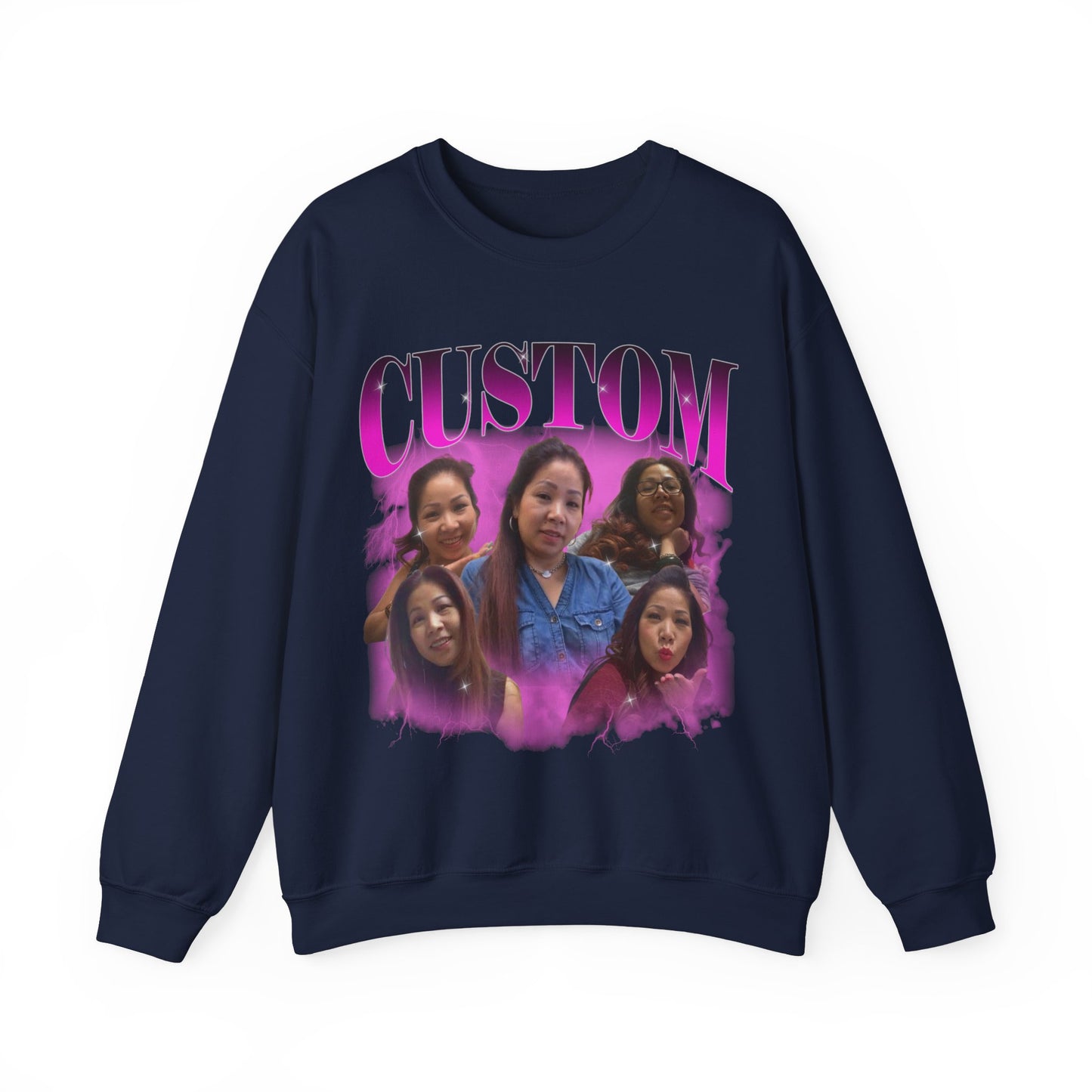 Custom Your Own Bootleg Tee, Retro Custom Bootleg Rap Tee, Custom Photo Sweatshirt, Insert Your Design Vintage Graphic 90s Sweatshirt, S1377