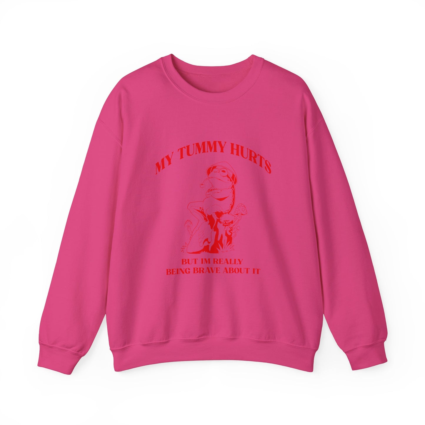 My Tummy Hurts But Im Really Being Brave About It Sweatshirt, Funny Bravery Sweatshirt, Chronic Illness Sweatshirt, Frog Sweatshirt, T1583