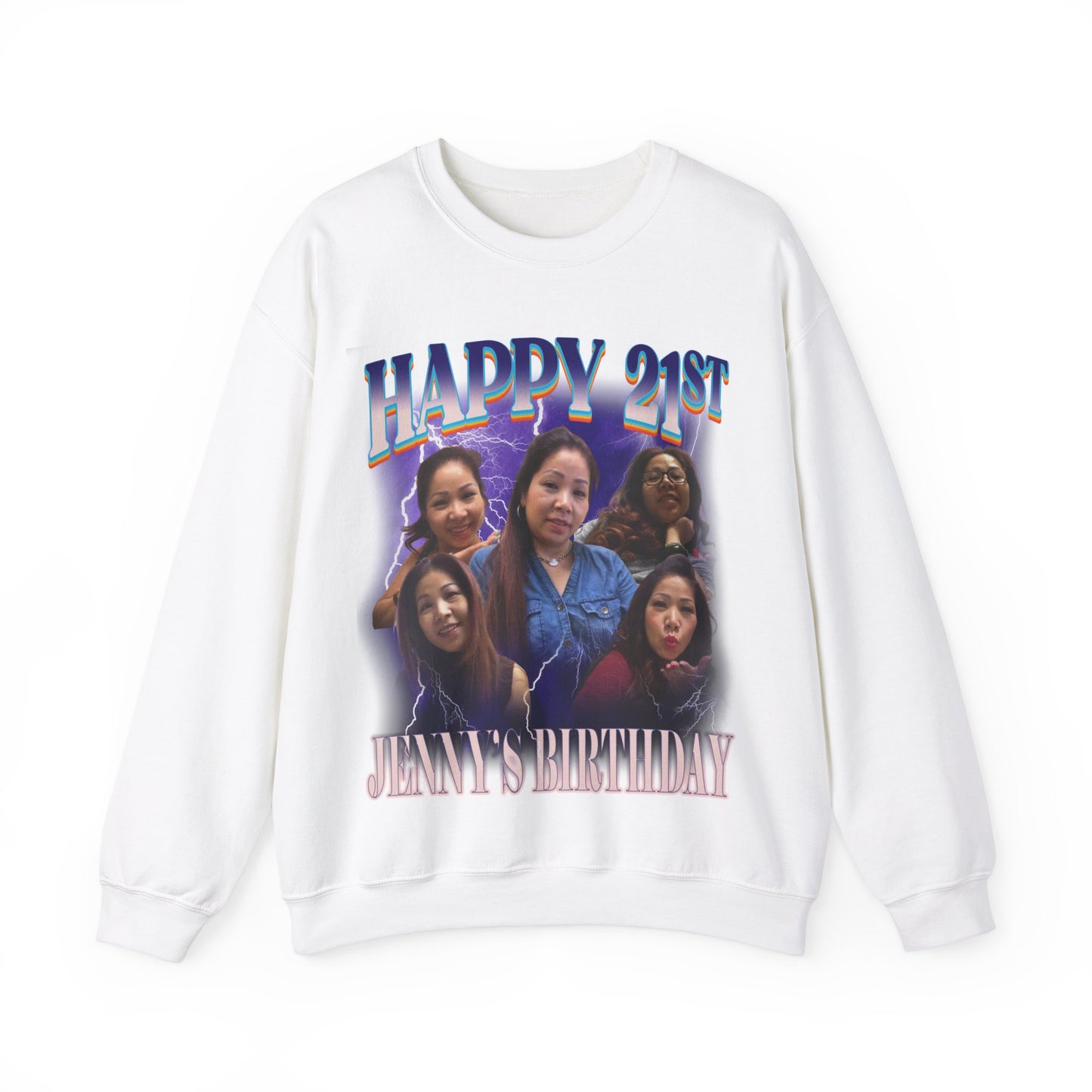 Custom 21st birthday sweatshirt, Custom Bootleg Rap sweatshirt, 21st birthday gifts, Vintage Graphic Sweatshirt, 18th birthday gift, S1448