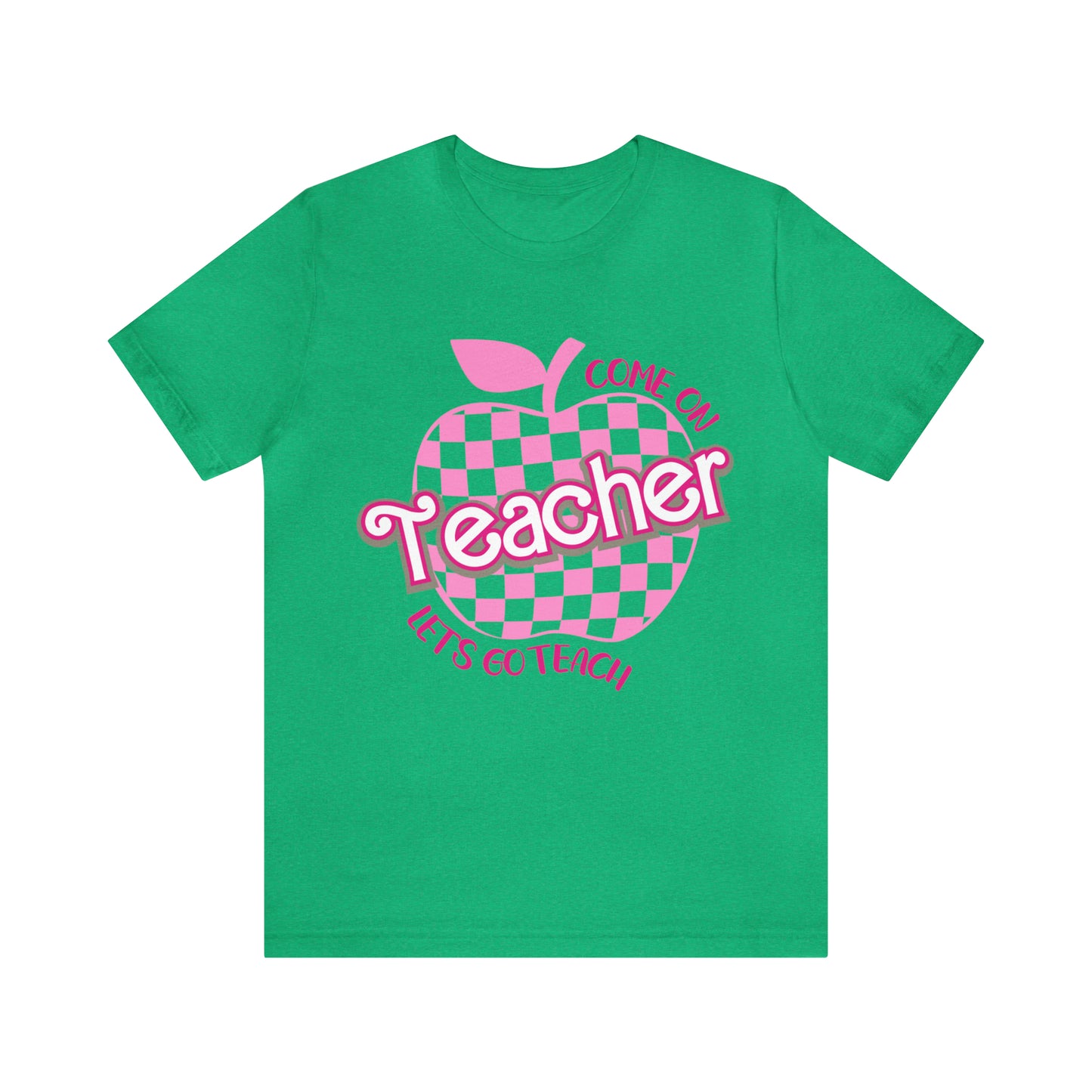 Come On Let's Go Teach Teacher Shirt, Trendy Teacher shirt, Retro Back to school, Teacher Appreciation Checkered Teacher Tee, T724