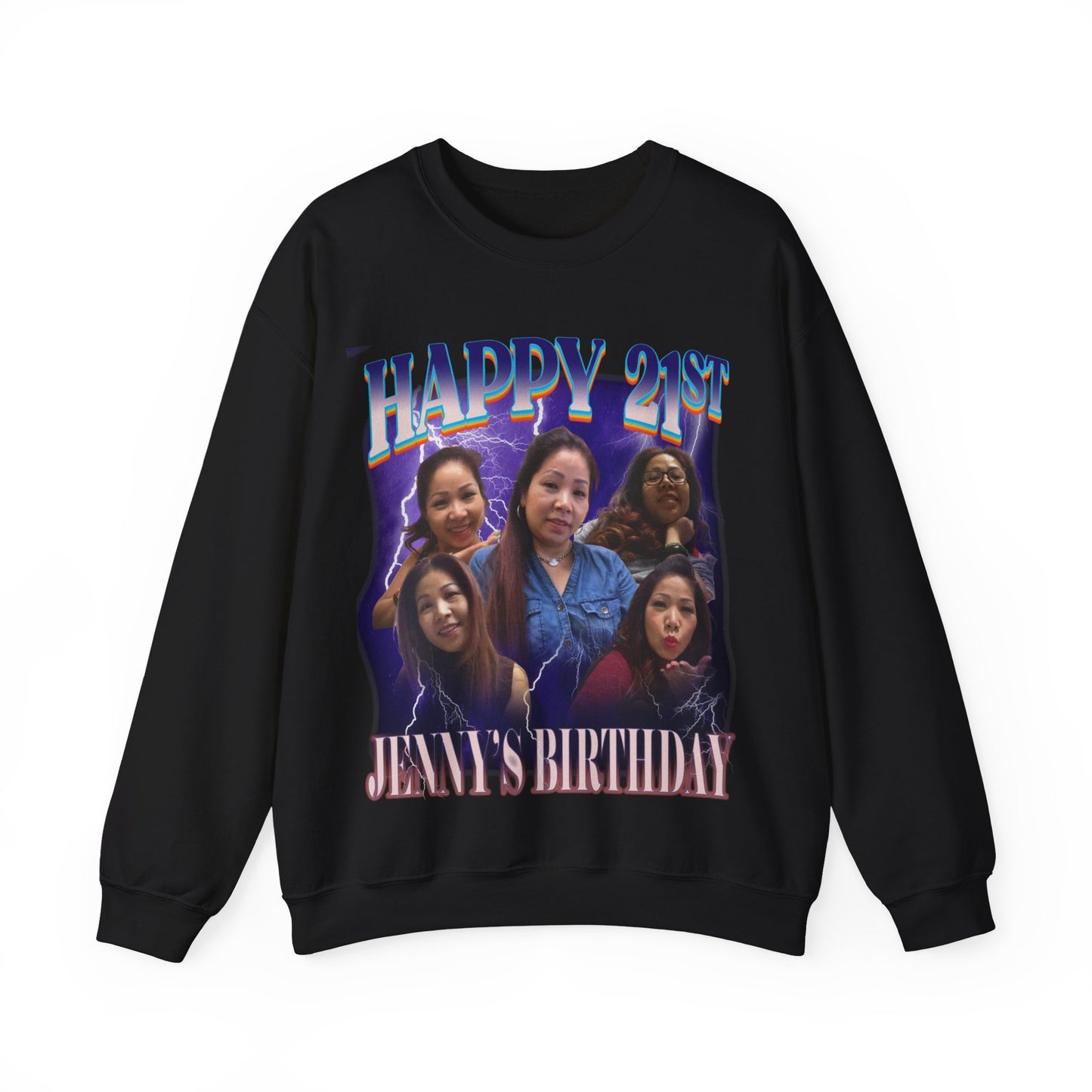 Custom 21st birthday sweatshirt, Custom Bootleg Rap sweatshirt, 21st birthday gifts, Vintage Graphic Sweatshirt, 18th birthday gift, S1448