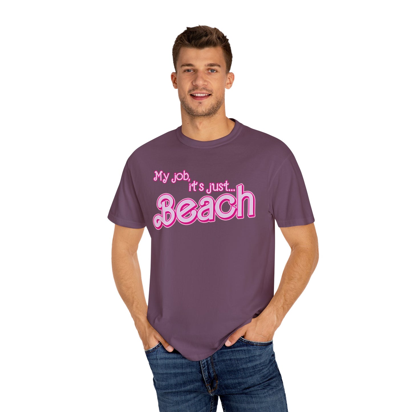 My Job Is Beach Shirt Tee , Beach Shirt Actually, My Job It Is Just Beach Shirt, Hot Pink Lady Shirt, Funny Gift For Beach Tee, CC805