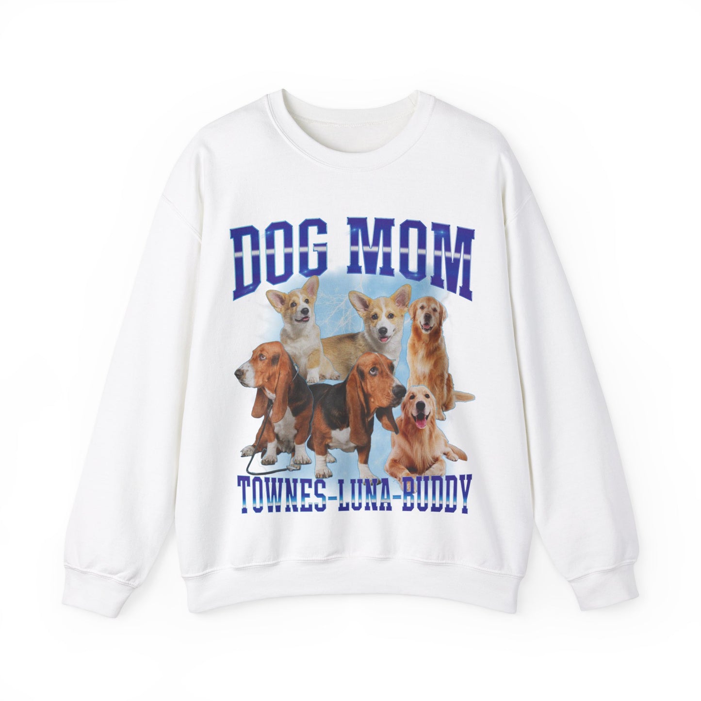 Custom Retro Dog Bootleg Sweatshirt, Dog Mom Sweatshirt, Dog Bootleg Retro 90's Sweatshirt, Custom Pet Photo, Custom Pet Portrait, S1428