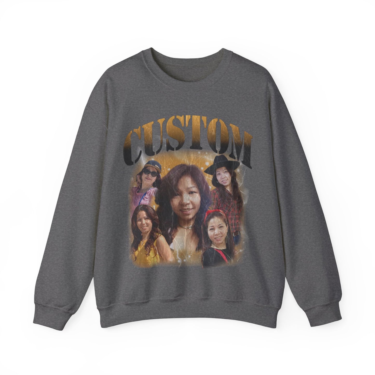 Retro Custom Bootleg Rap Sweatshirt, Custom Cat Lover Gift, Custom Retro Portrait Sweatshirt, Vintage Funny Bootleg Sweatshirt, S1400