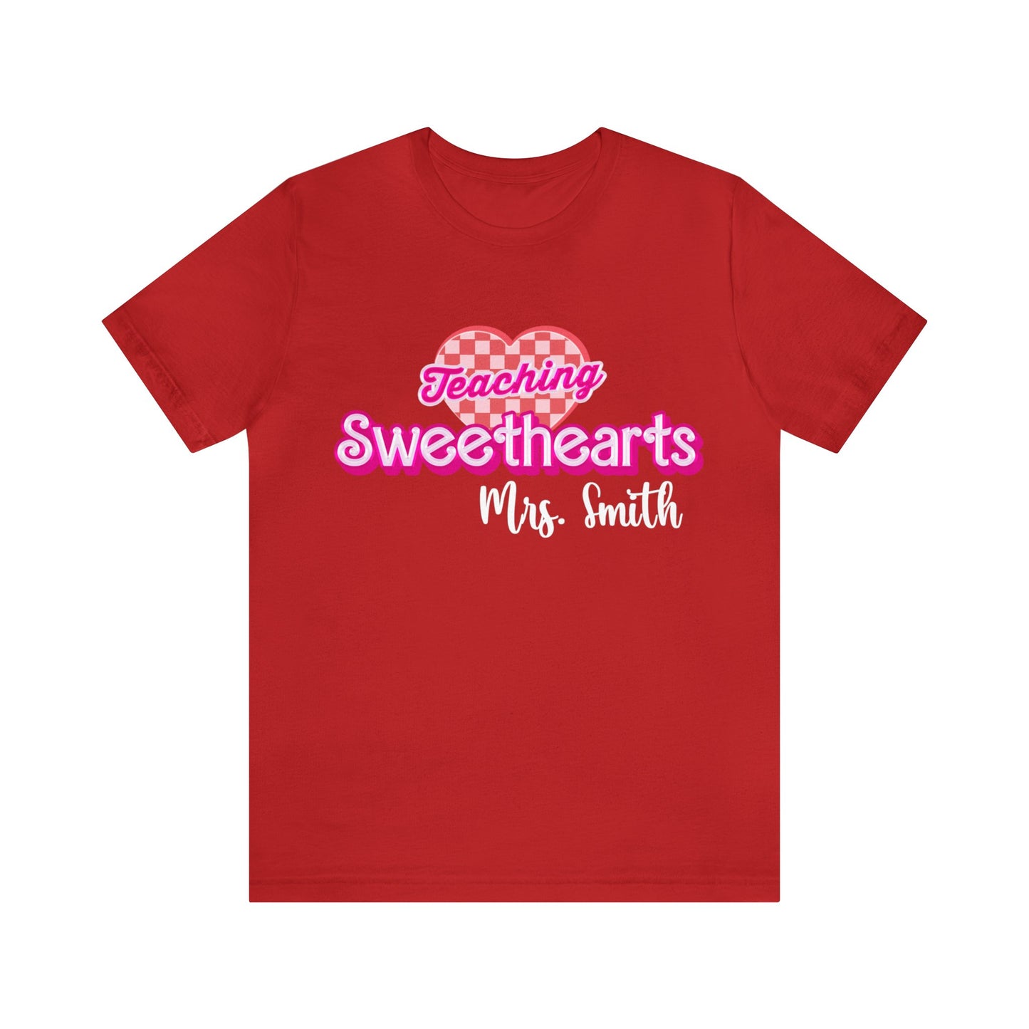 Personalized Teaching Sweethearts Valentines Day Shirt, Teacher Valentine's Day Shirts for Teachers, Gift Sweater for Hearts Day, T1274