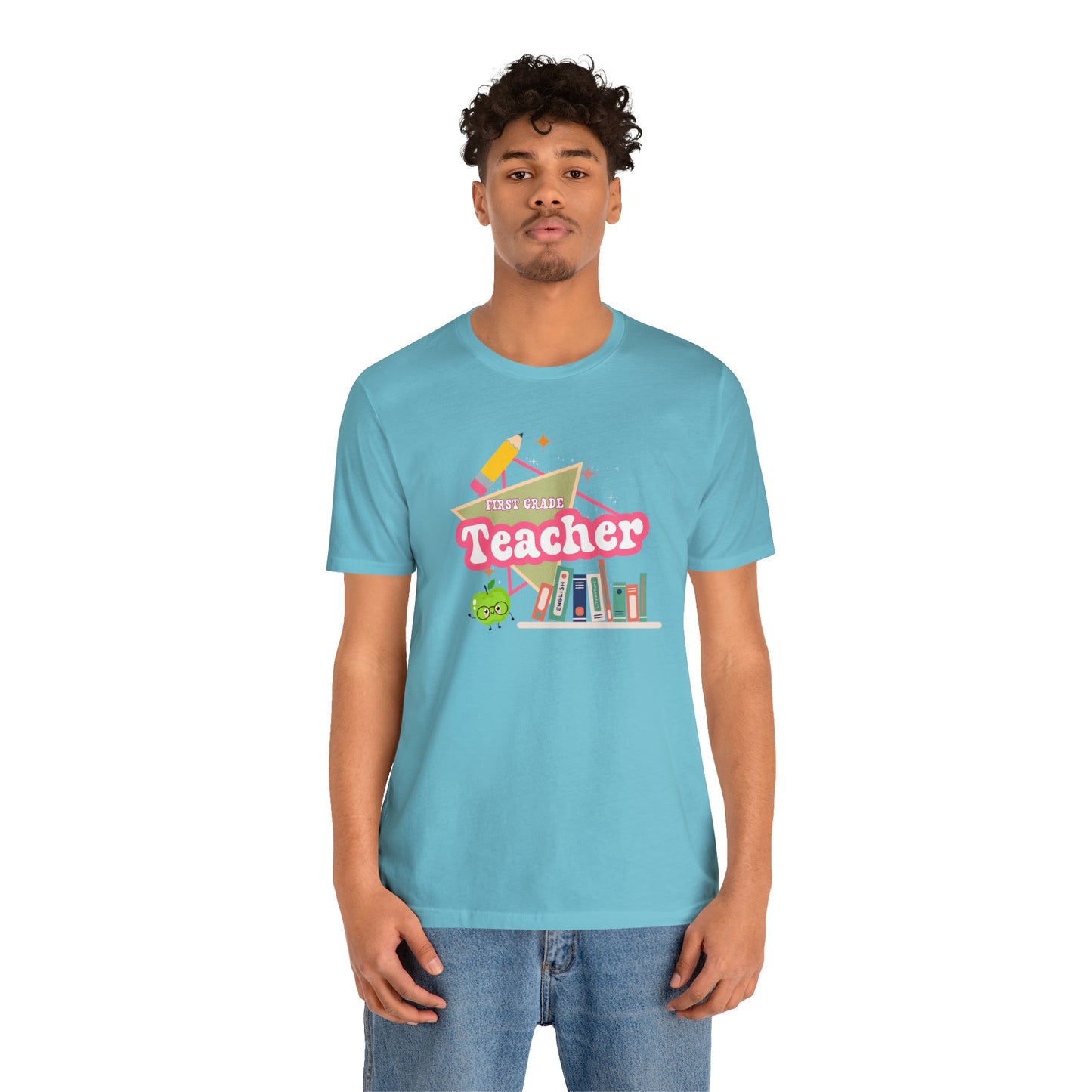First grade teacher shirt, 1st grade shirt, 90s shirt, 90s teacher shirt, colorful school shirt, colorful teacher shirt, T542