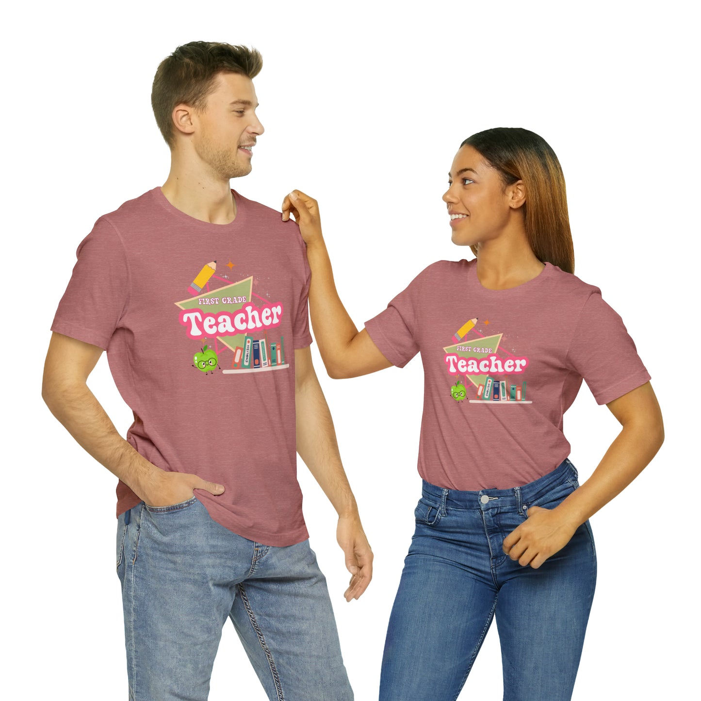 First grade teacher shirt, 1st grade shirt, 90s shirt, 90s teacher shirt, colorful school shirt, colorful teacher shirt, T542