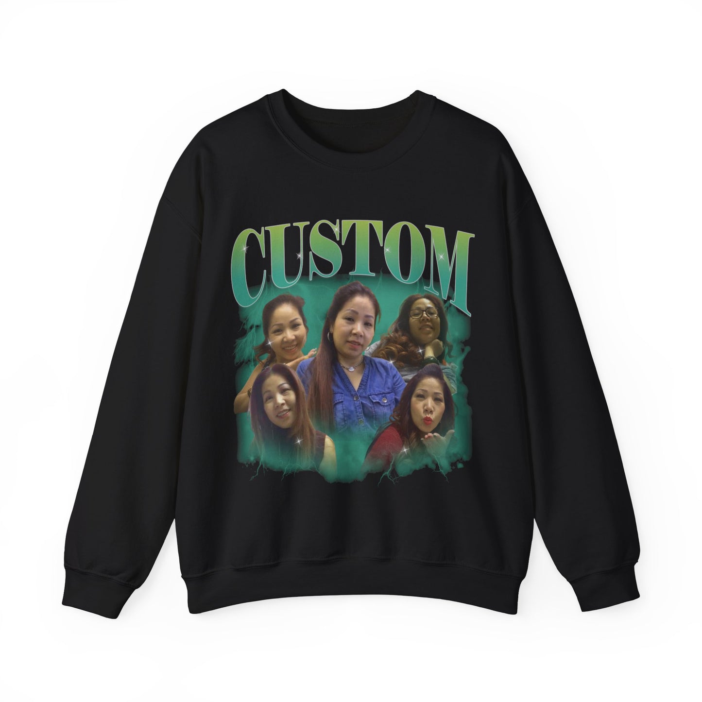 Custom Your Own Bootleg Tee, Retro Custom Bootleg Rap Tee, Custom Photo Sweatshirt, Insert Your Design Vintage Graphic 90s Sweatshirt, S1381