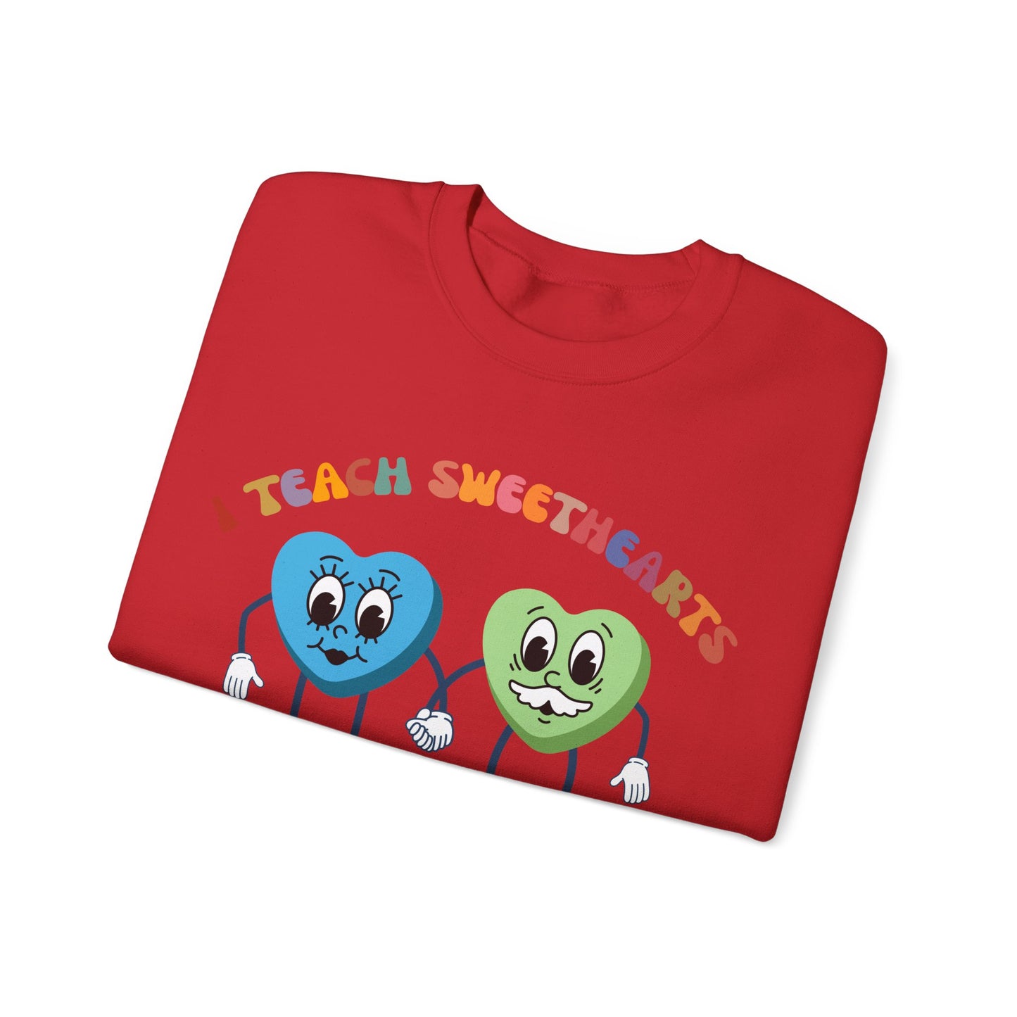 Personalized I Teach Sweethearts Valentines Day Sweatshirt Custom Teacher Valentine's Day Sweatshirt for Teacher, Gift for Hearts Day, S1275