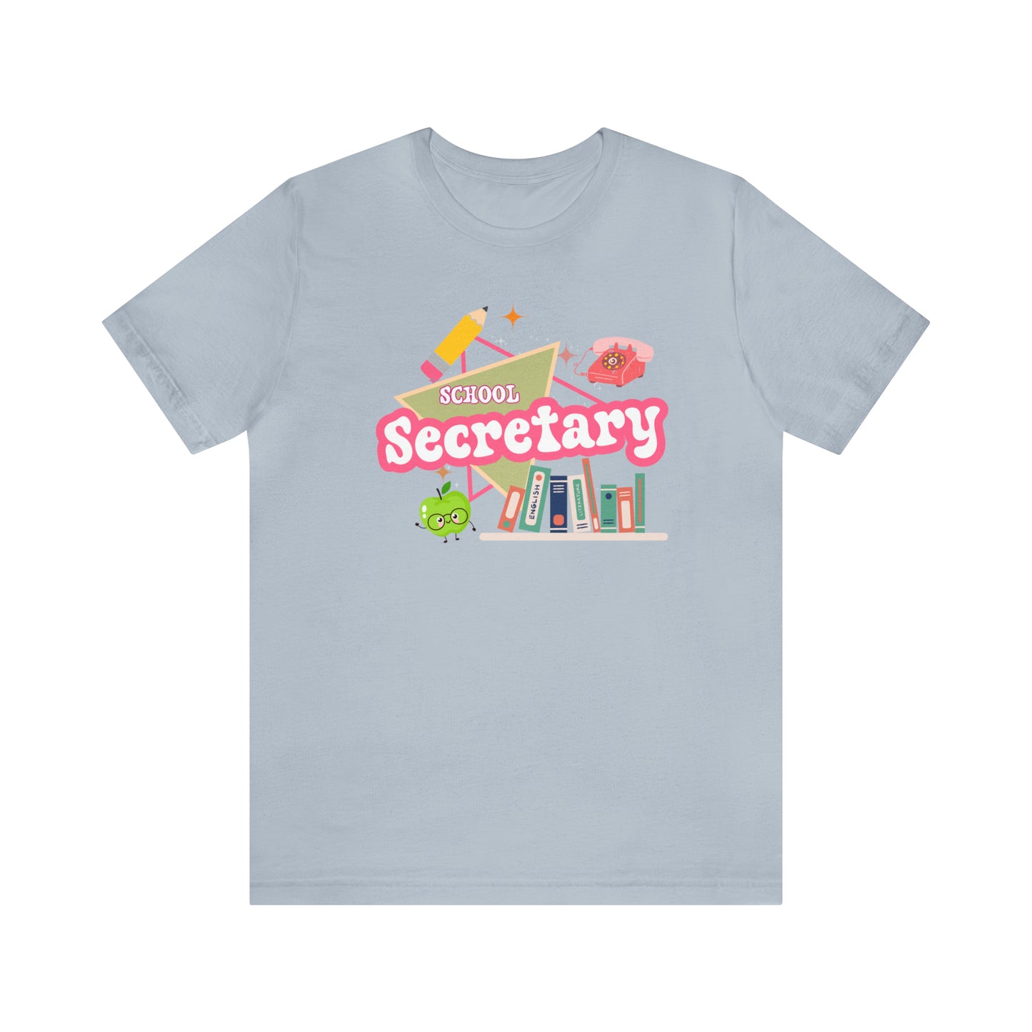 School Secretary shirt, 90s shirt, 90s teacher shirt, colorful school secretary shirt, colorful school shirt, T543