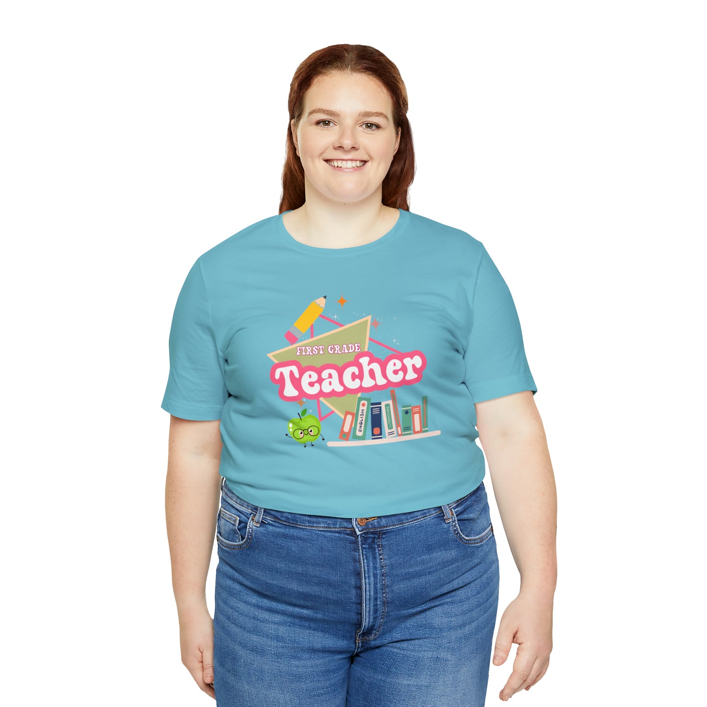 First grade teacher shirt, 1st grade shirt, 90s shirt, 90s teacher shirt, colorful school shirt, colorful teacher shirt, T542