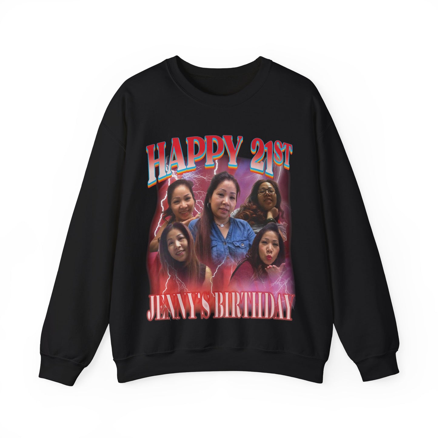 Custom 21st birthday sweatshirt, Custom Bootleg Rap sweatshirt, 21st birthday gifts, Vintage Graphic Sweatshirt, 18th birthday gift, S1447