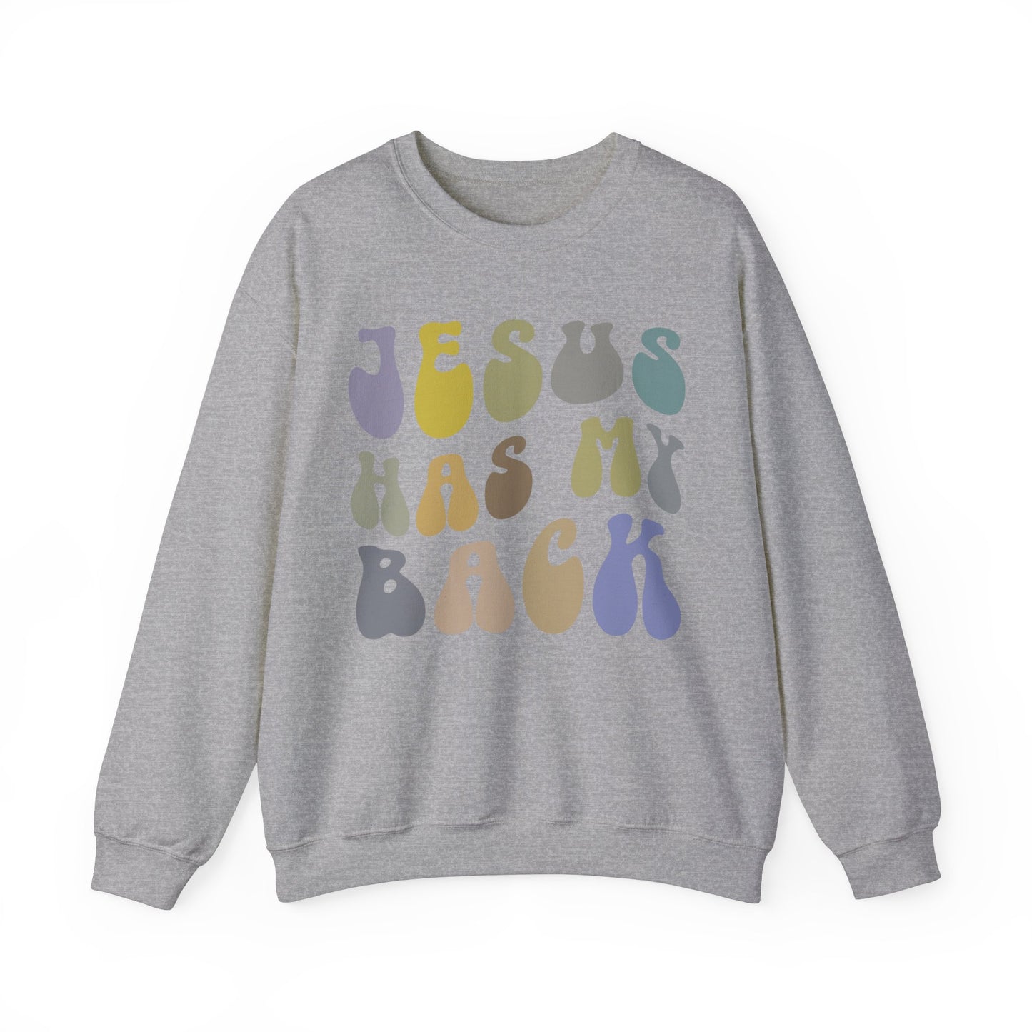 Jesus Has My Back Sweatshirt Religious Women Sweatshirt, Christian Sweatshirt for Mom, Jesus Lover Sweatshirt, Godly Woman Sweatshirt, S1233