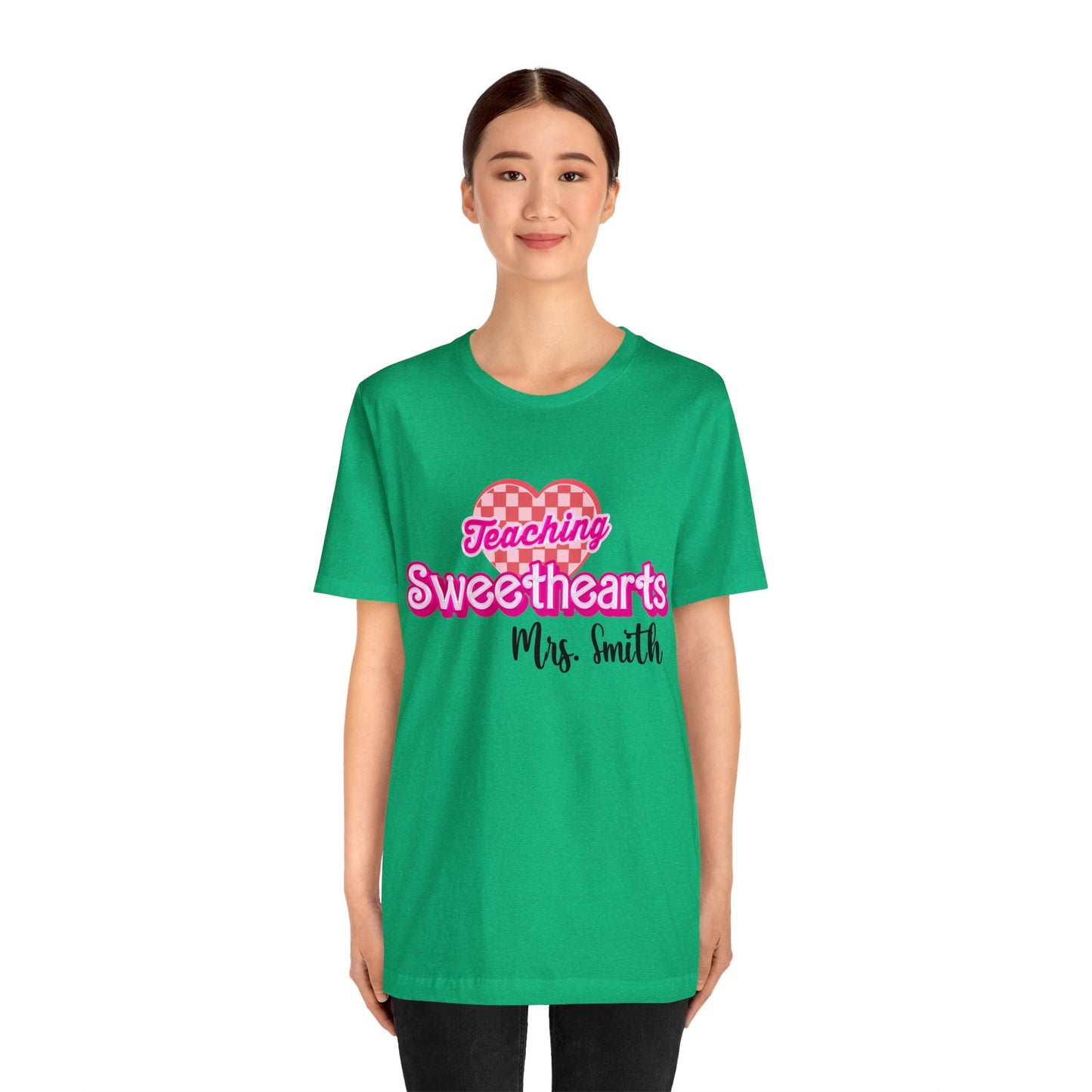 Personalized Teaching Sweethearts Valentines Day Shirt, Teacher Valentine's Day Shirts for Teachers, Gift Sweater for Hearts Day, T1274