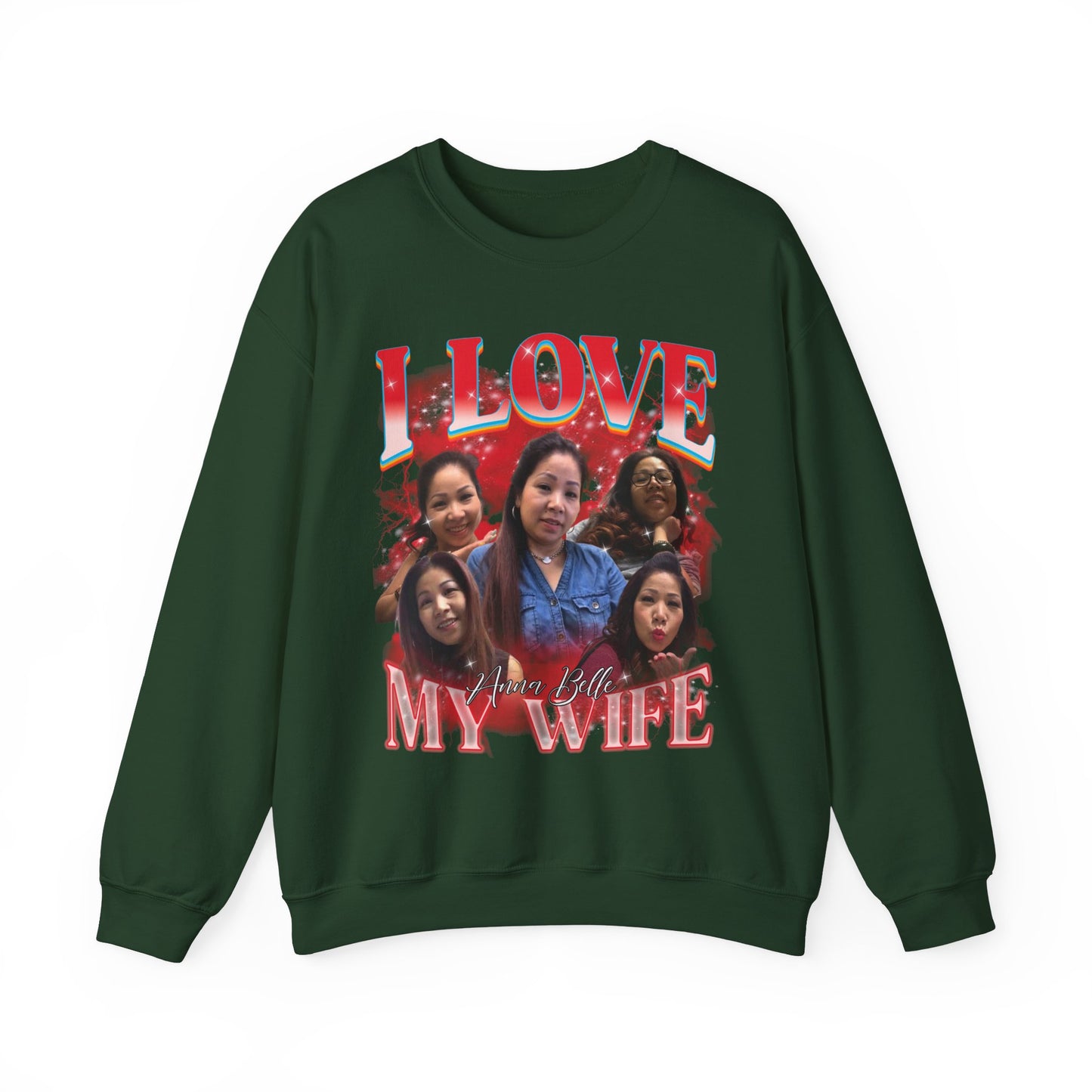 Custom Bootleg Rap Tee, I Love My Wife Sweatshirt, Custom Wife Photo Sweatshirt, Vintage Graphic 90s Tshirt, Valentine's Shirt Gift, SW1347